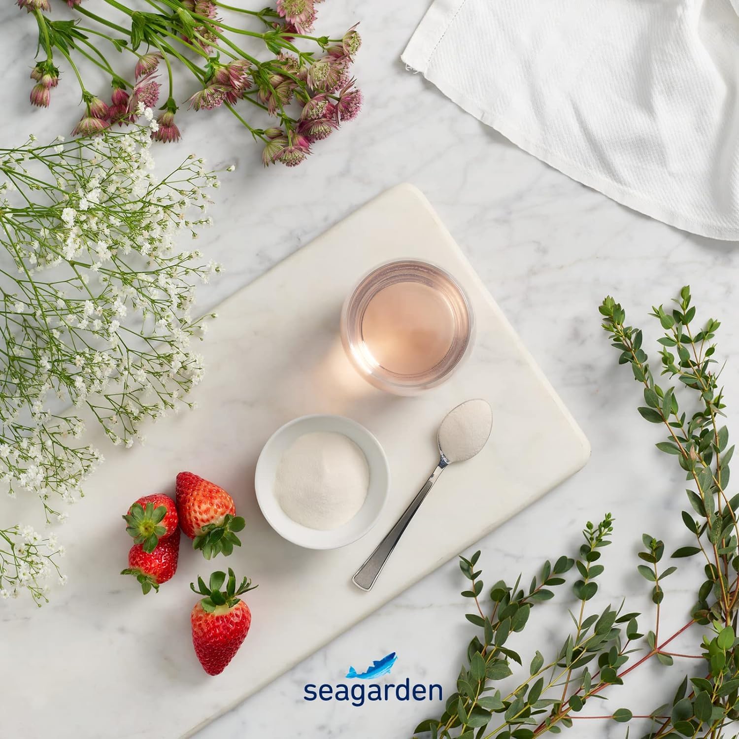 Seagarden Marine Collagen Powder + Vitamin C | Collagen Peptides Powder (Type I & III) SEAGARDEN uk supplements