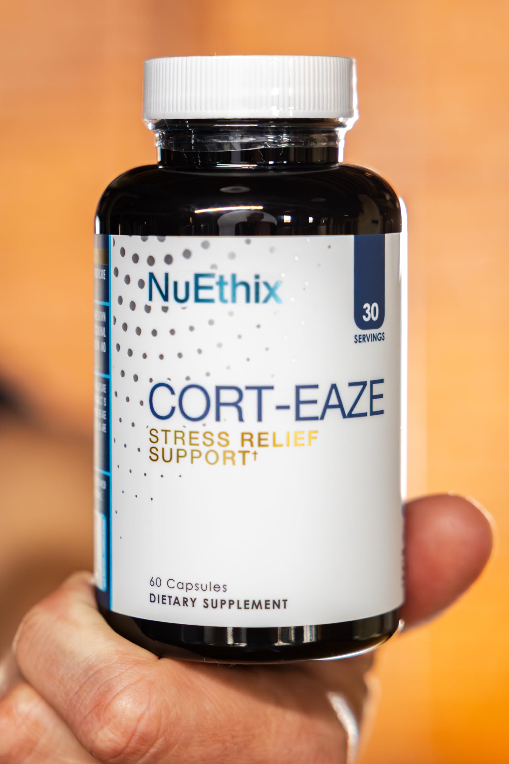 NuEthix Formulations Cort-Eaze - Cortisol Supplement - Health Support Supplement with Ashwagandha, L-Theanine & Rhodiola Rosea - Relaxation and Deep Sleep, 60 Capsules, 30 Servings NuEthix Formulations uk supplements