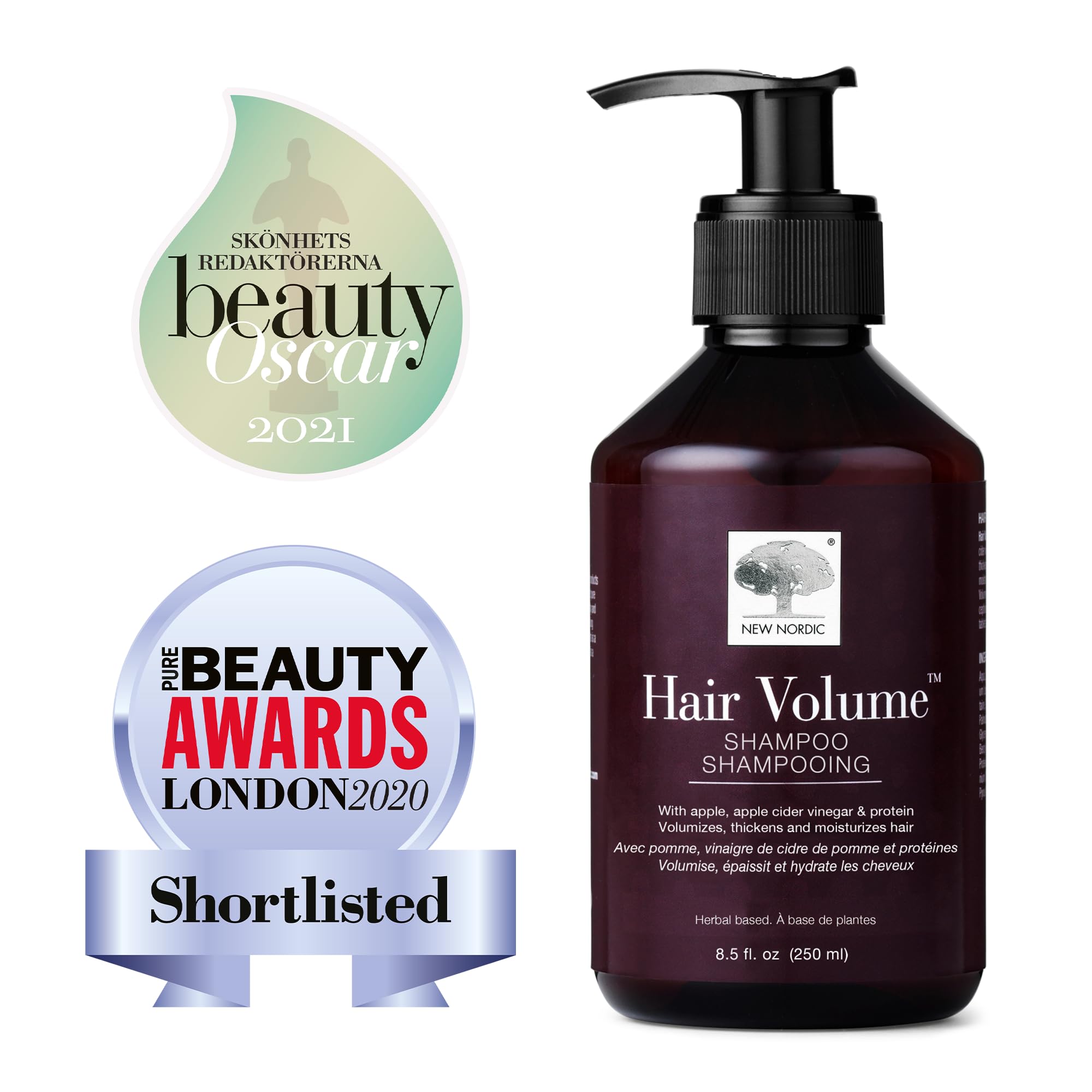 New Nordic Hair Volume Shampoo 250ml - Herbal Volumising Shampoo For Dry Damaged Hair - Suitable for Men and Women NEW NORDIC uk supplements