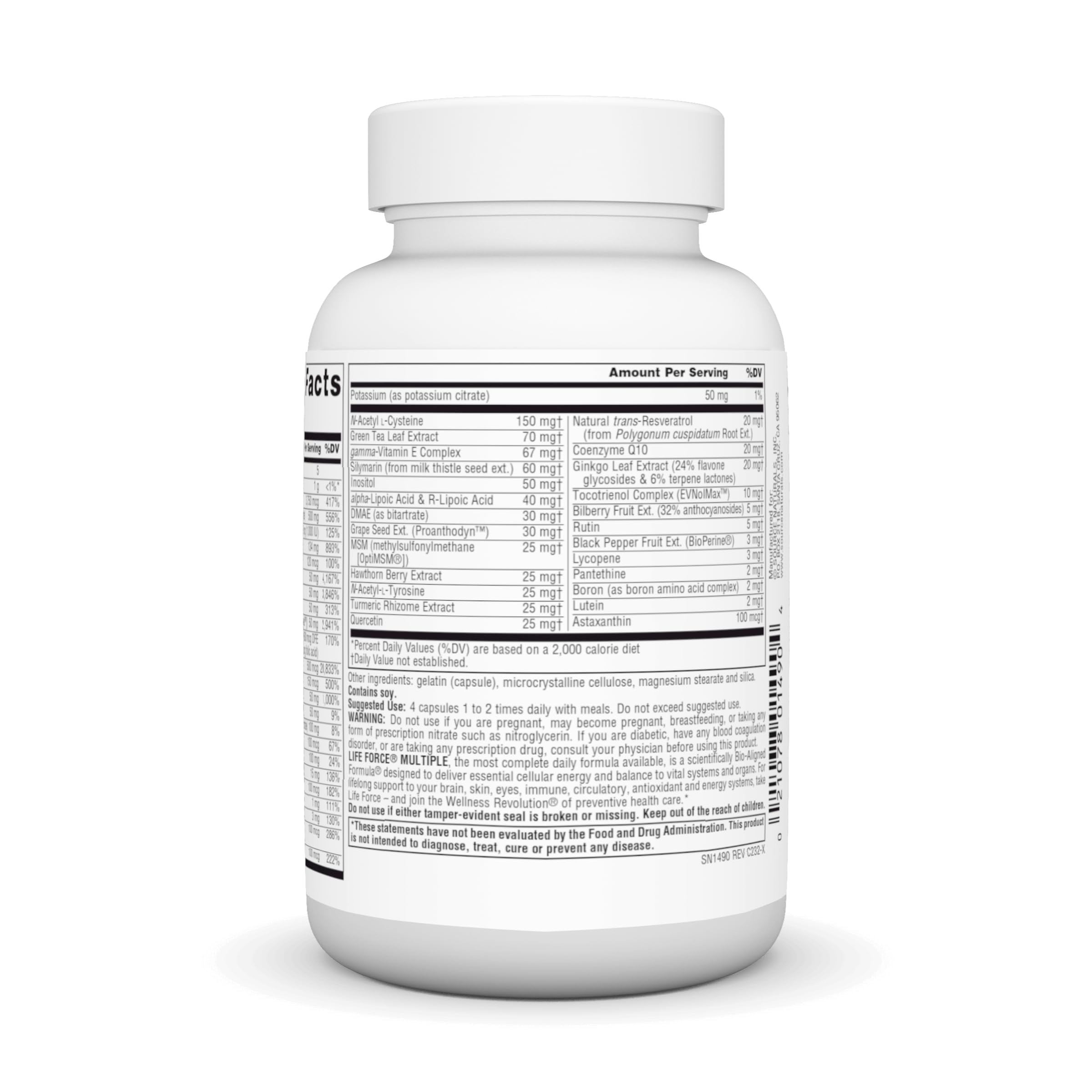 Source Naturals Life Force Multiple Iron Free Daily Multivitamin High Potency Essential Vitamins, Minerals, Antioxidants & Nutrients - Energy & Immune Boost* - 60 Capsules Source Naturals uk supplements