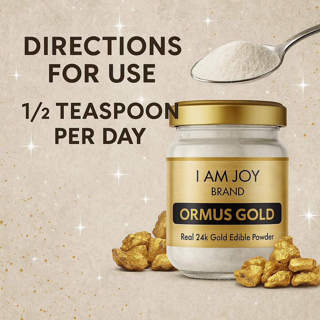 I Am Joy co. Pure Ormus White Gold Powder Monoatomic M-State 24k 99.99% | No Plastic, No Lye, No Dyes, No Fillers | 22 Grams I Am Joy co. uk supplements