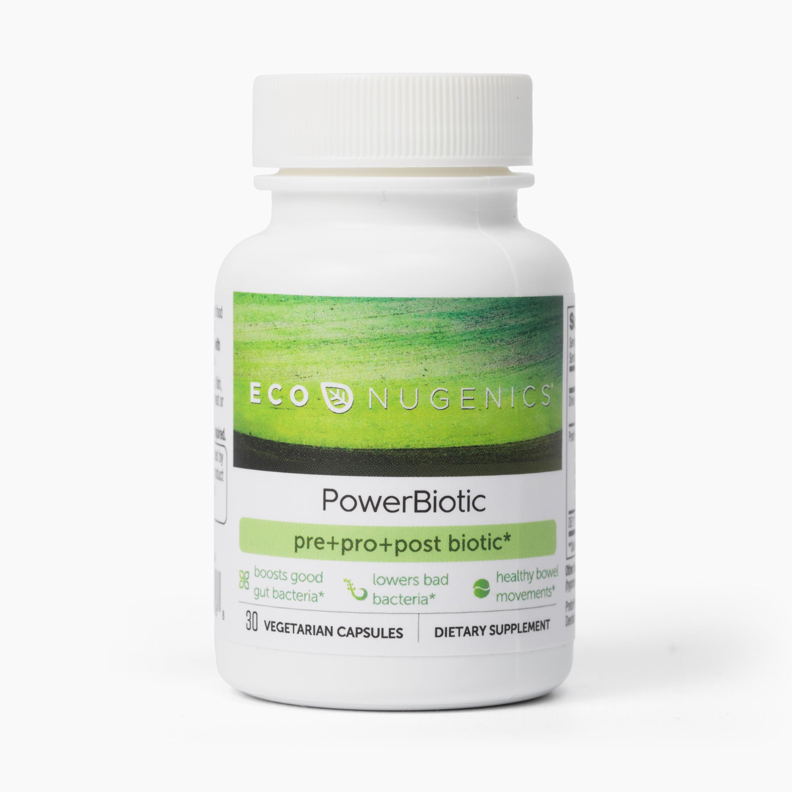 EcoNugenics PowerBiotic: Prebiotic, Probiotic & Postbiotic for Men & Women – 30 Capsules (1 Daily) – Supports Digestive Health, Gut Cleanse, Constipation Relief, Immune Function EcoNugenics uk supplements