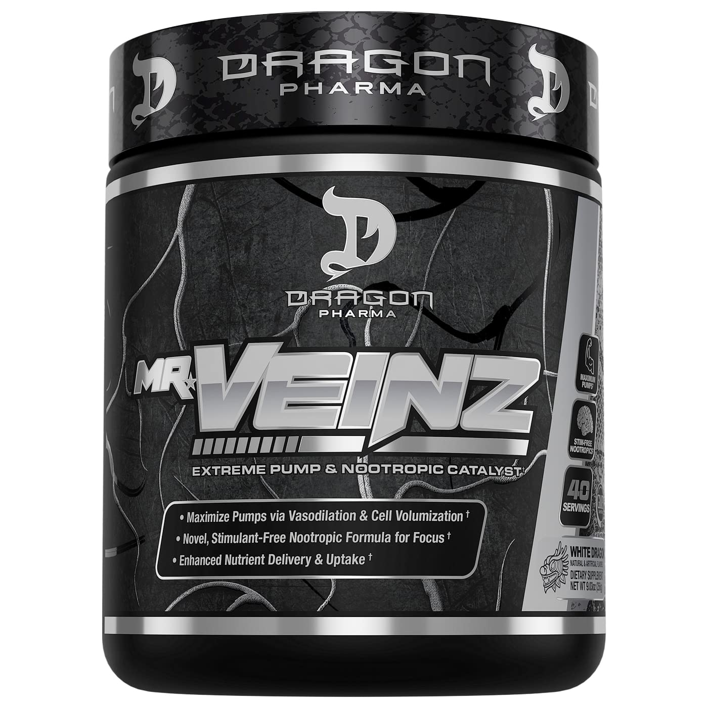 DRAGON PHARMA Mr. Veinz Stim Free Pre-Workout, Extreme Pump & Nootropic Catalyst DRAGON PHARMA uk supplements