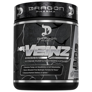 DRAGON PHARMA Mr. Veinz Stim Free Pre-Workout, Extreme Pump & Nootropic Catalyst DRAGON PHARMA uk supplements