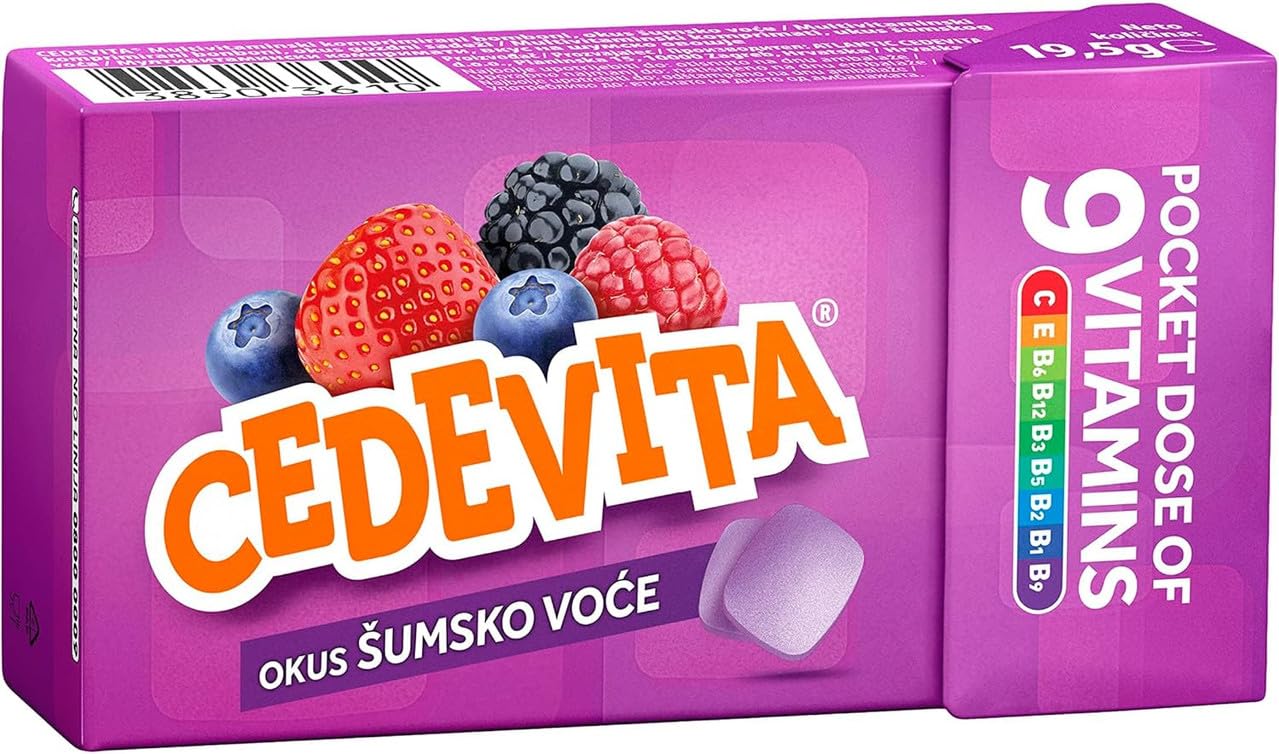Cedevita Multivitamin Healthy and Sweet Candies - Pack of 8 (Forest Fruit) SORINA uk supplements