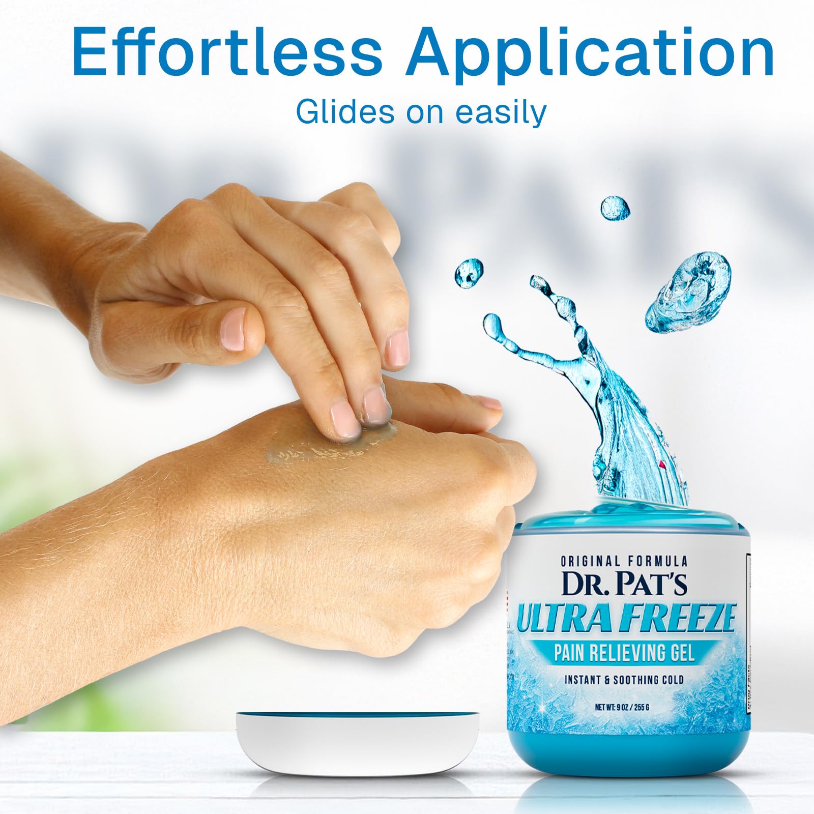 Ultra Freeze Dr Pat's Pain Relief Cream (9oz) - Muscle Rub Gel for Arthritis, Neuropathy, Foot & Joint - Cooling Sports Massage for Back, Shoulder & Knee - Menthol Analgesic for Neck & Body Ultra Freeze uk supplements