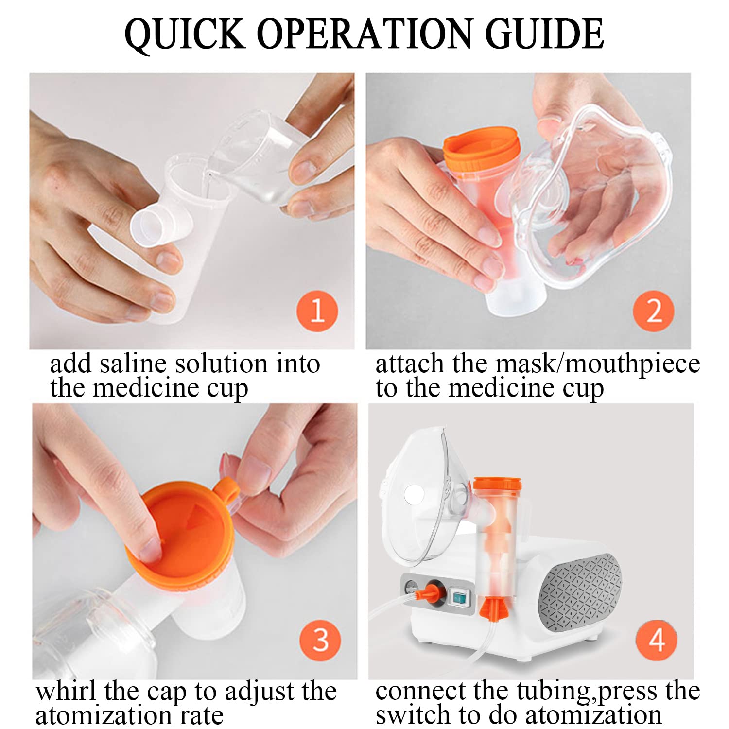 MAYLUCK Portable Compressor Nebulizer, Nebulizer Machine with 1 Set Mayluck uk supplements