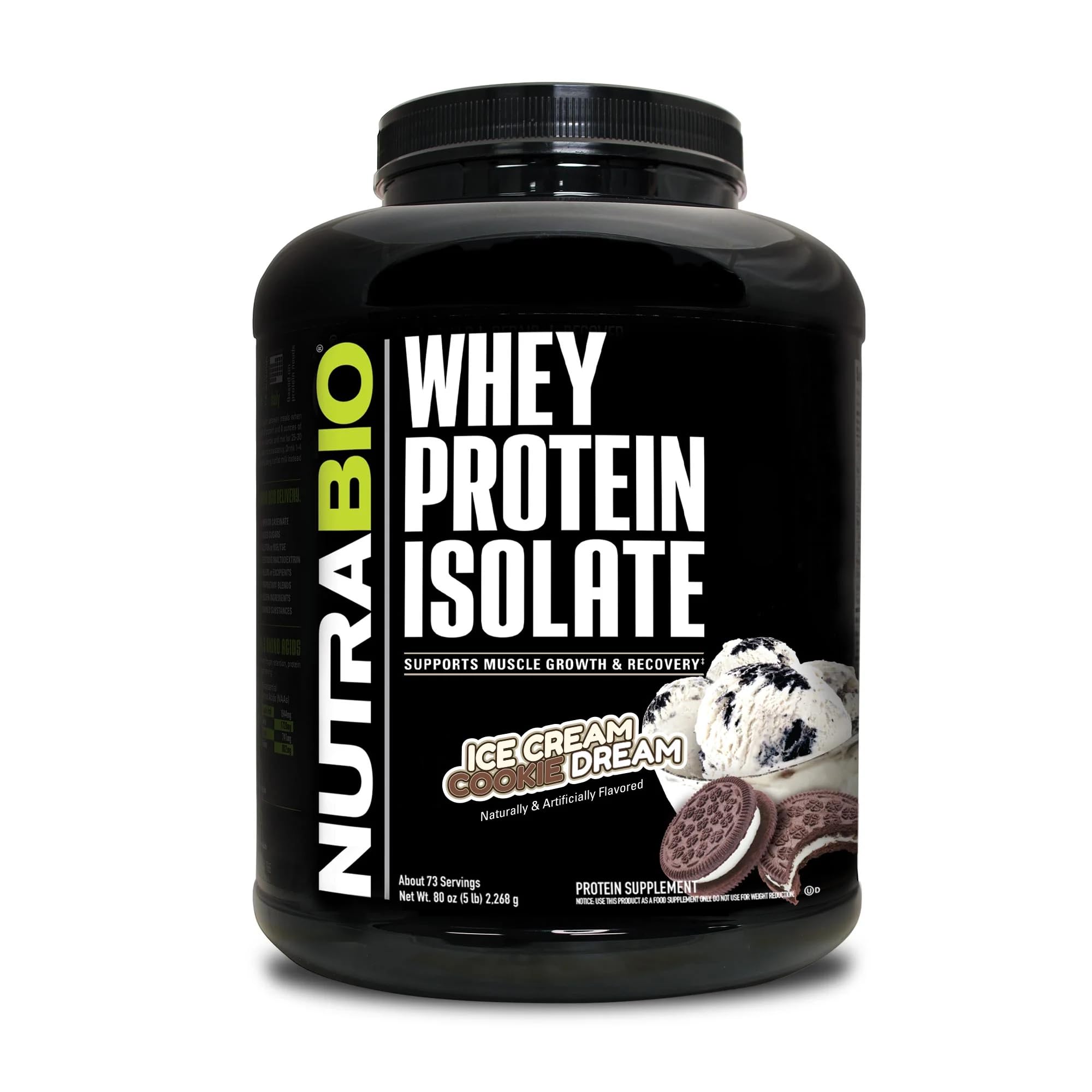 NutraBio Whey Protein Isolate Supplement – 25g of Protein Per Scoop with Complete NutraBio uk supplements