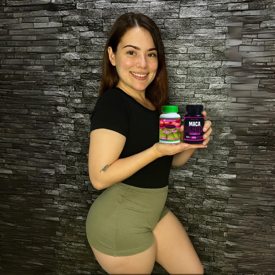 Maximum Booty Growth – Aguaje + Black Maca Pills for Women – Glute Volume Enhancer - Black Curvy Pack Curvy Fruit uk supplements