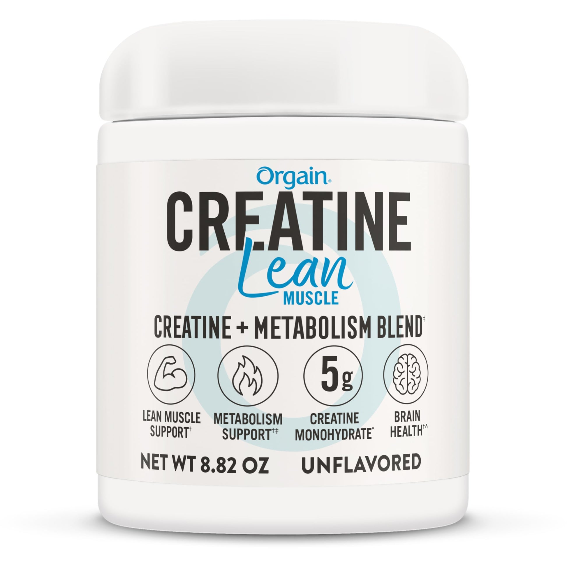 Orgain Micronized Creatine Monohydrate Lean Muscle Powder with Metabolism Blend, Unflavored, 50 Servings, Supports Muscle Strength and Brain Health, No Dairy or Soy, Gluten Free, Vegan Orgain uk supplements