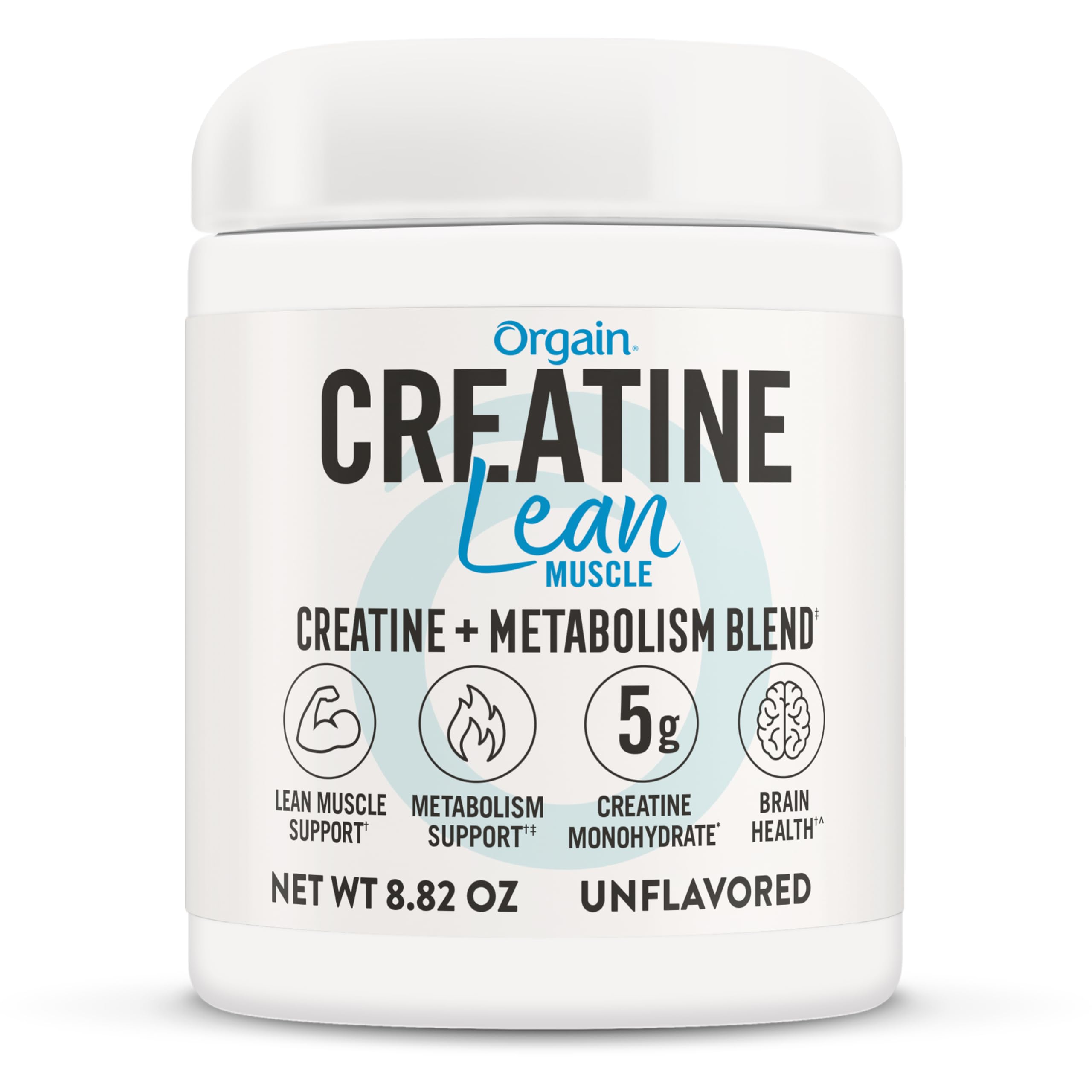 Orgain Micronized Creatine Monohydrate Lean Muscle Powder with Metabolism Blend, Unflavored, 50 Servings, Supports Muscle Strength and Brain Health, No Dairy or Soy, Gluten Free, Vegan Orgain uk supplements