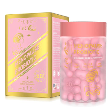 LeCozz Menopause Supplement for Women : Hormone-Free Probiotic with Black Cohosh & Ashwagandha Support for Hot Flashes Mood Balance & Skin Health 60 Capsules LeCozz uk supplements