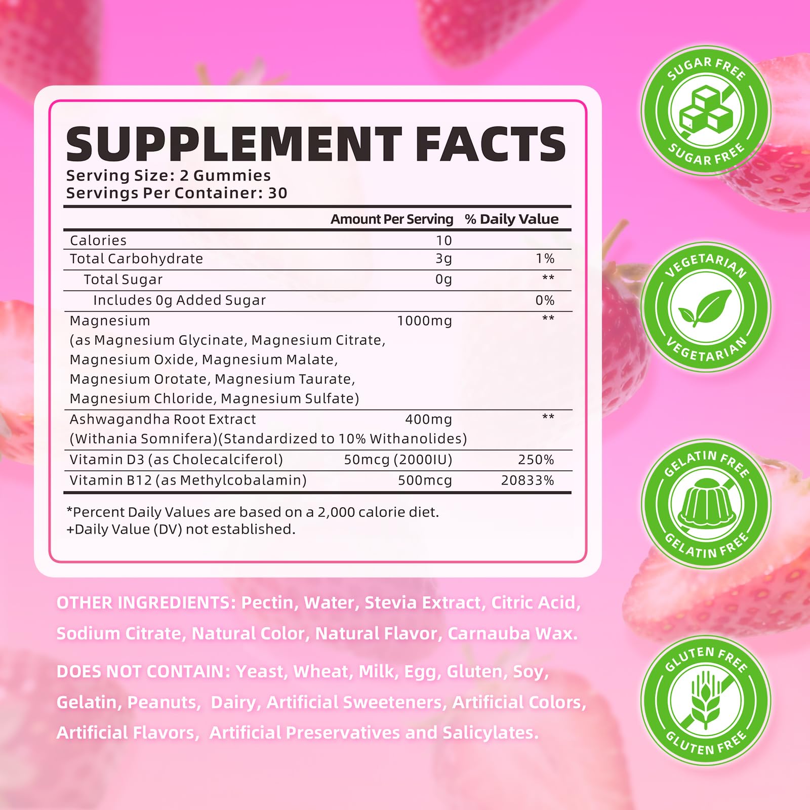 softbear Magnesium Complex Gummies for Women & Men & Kids, 8 in 1 Magnesium Complex Supplement 1000mg-Magnesium Glycinate,Citrate,Malate Supports Calm, Zzz, Muscle Cramp, Strawberry Flavor 120 Count softbear uk supplements