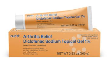 Curist Diclofenac Sodium Topical Gel 1 Percent 100g for Arthritis Pain - Joint Pain Relief for Hand Pain, Foot Pain, Knee Pain, Elbow Pain & Ankle Pain - 1% - 3.53oz Curist uk supplements