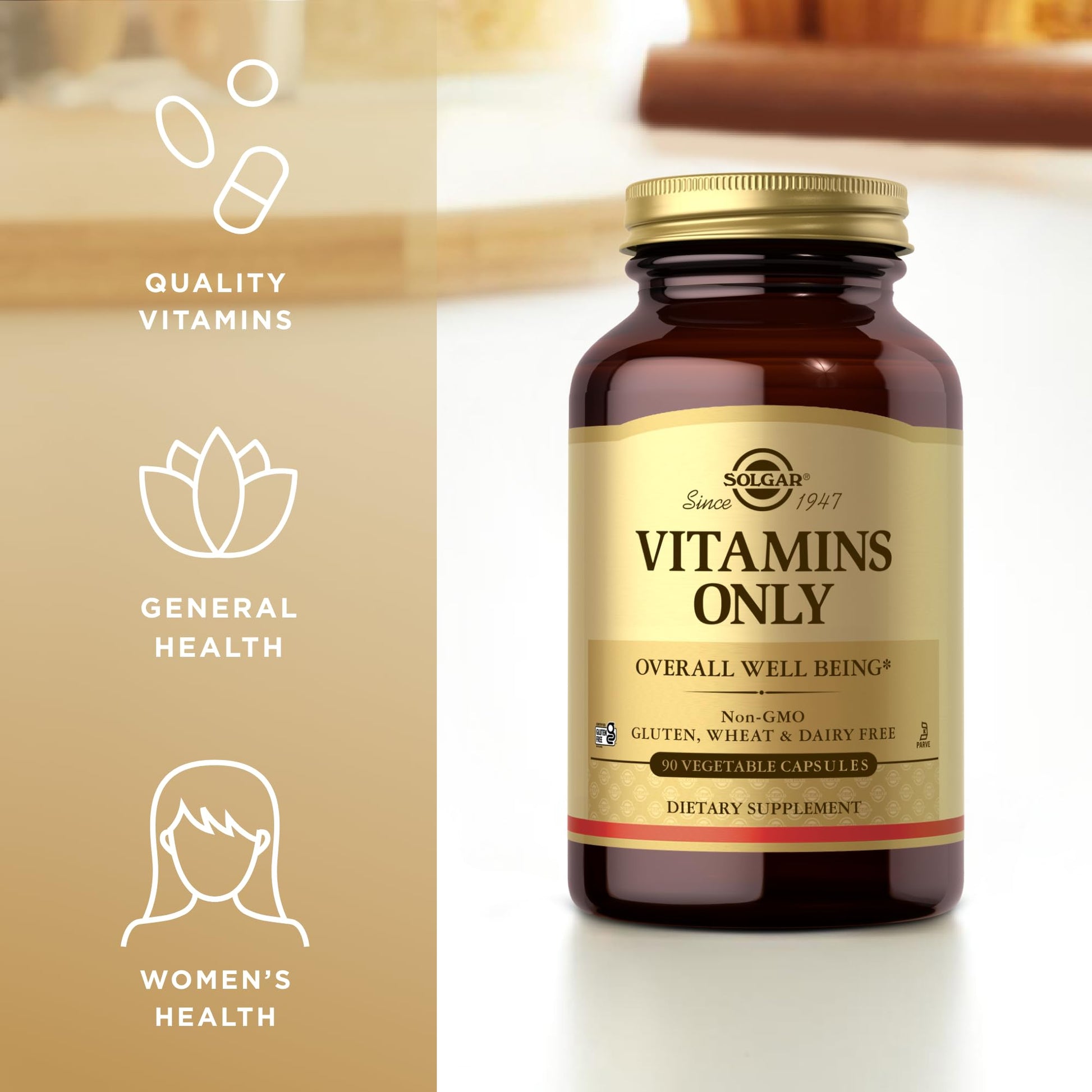 Solgar - Vitamins Only, 90 veggie caps Solgar uk supplements