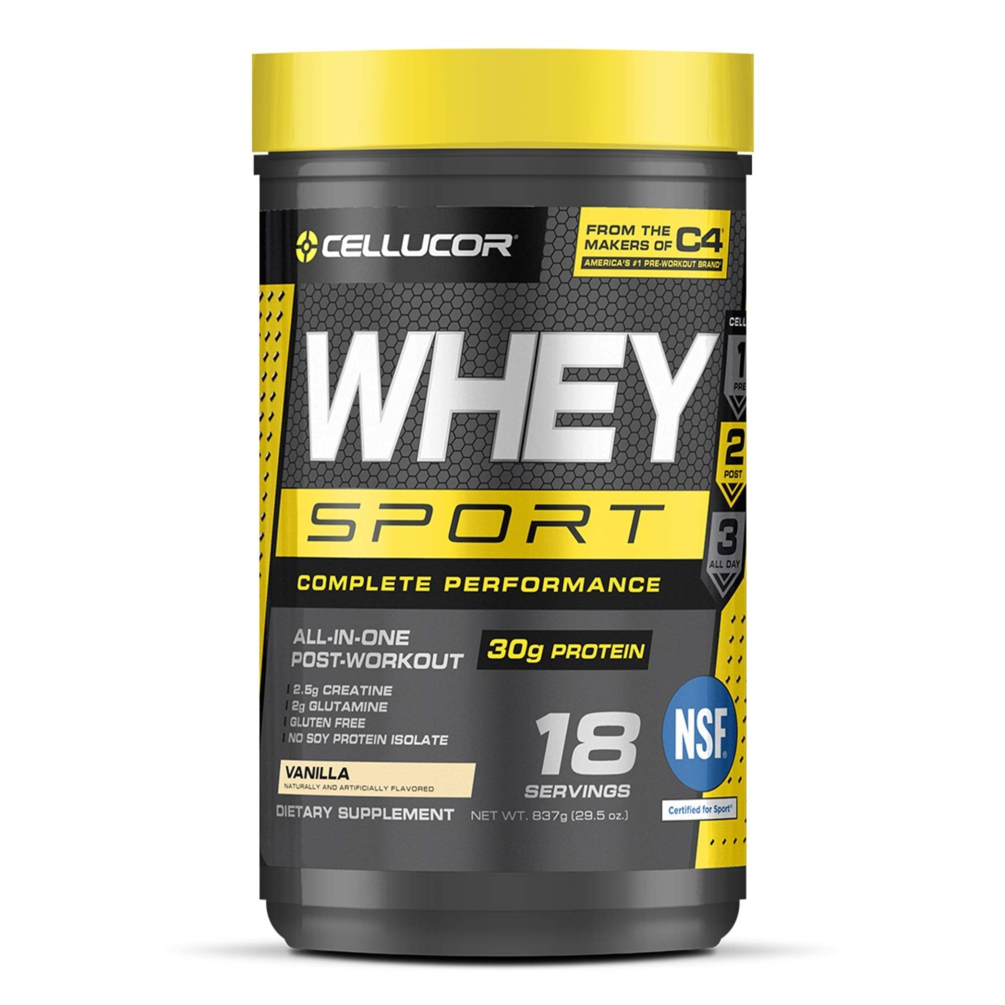 Cellucor Whey Sport Protein Powder Vanilla | Post Workout Recovery Drink with Whey Pro Cellucor uk supplements