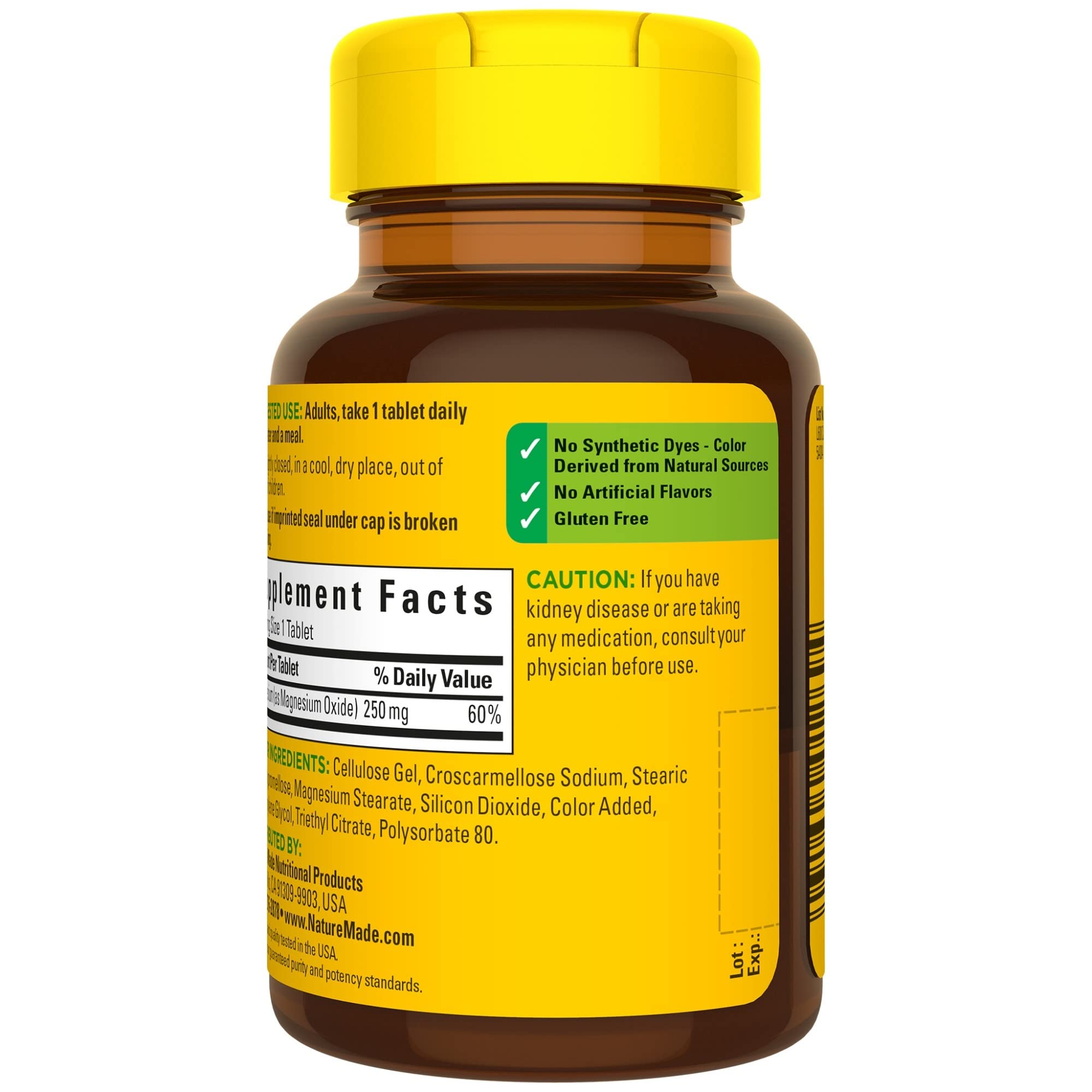 Nature Made Magnesium Oxide 250 mg, Dietary Supplement for Muscle, Heart Nature Made uk supplements