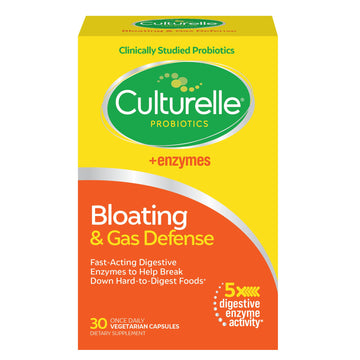 Culturelle Bloating & Gas Defense, Digestive Enzymes & Probiotics for Digestive Health, 30 Capsules, Supports Occasional Indigestion & Discomfort Culturelle uk supplements
