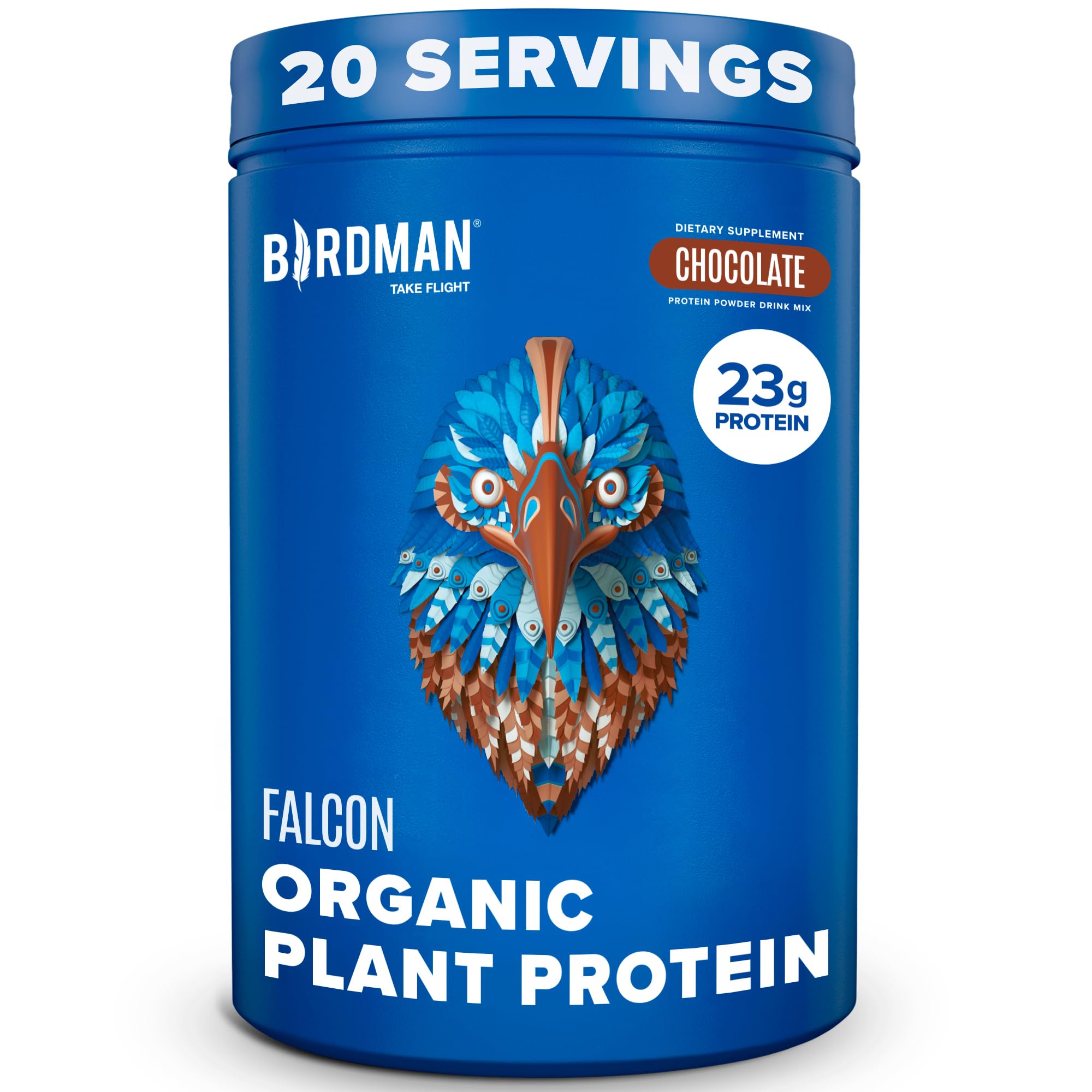 BIRDMAN Falcon Vegan Protein Powder Organic, Stevia & Sugar Free, Plant Based Protein BIRDMAN uk supplements