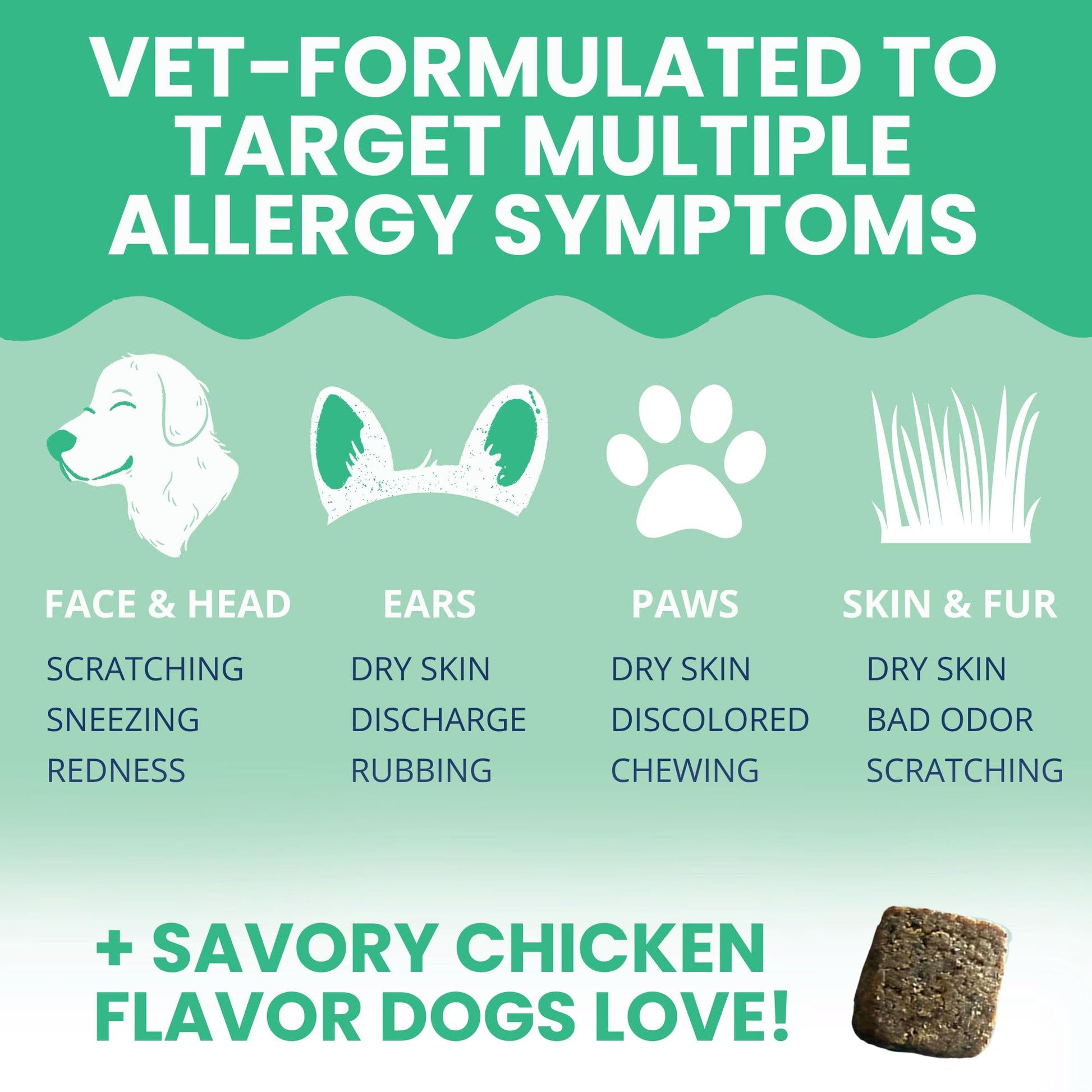 Under the Weather Allergy & Itch Pet Allergy Chews for Dogs | Vet Formulated Skin Support for Canines | Soothing Dog Allergies and Itching Relief Supplement | 60 Count Under the Weather uk supplements