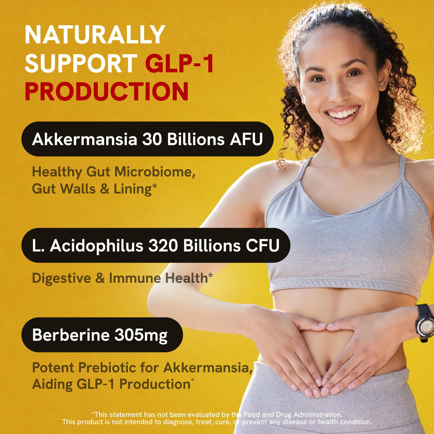 Akkermansia Muciniphila Probiotics 320 Billion CFU| Probiotic and Prebiotic | Akkermansia Probiotics for gut health | Inulin Prebiotic Fiber Capsules Astaxanthin & Berberine & Chromium | 120 capsules Stanis Labs uk supplements