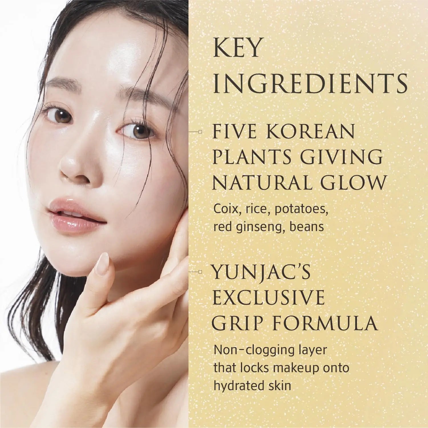 YUNJAC Base Prep Korean Primer (1.35 fl oz) – Silicone-Free Grip Makeup Base, Serum Texture for Radiant Skin, Long-Lasting Glow with Rice Ferment, Ceramide, Niacinamide, Squalane YUNJAC uk supplements