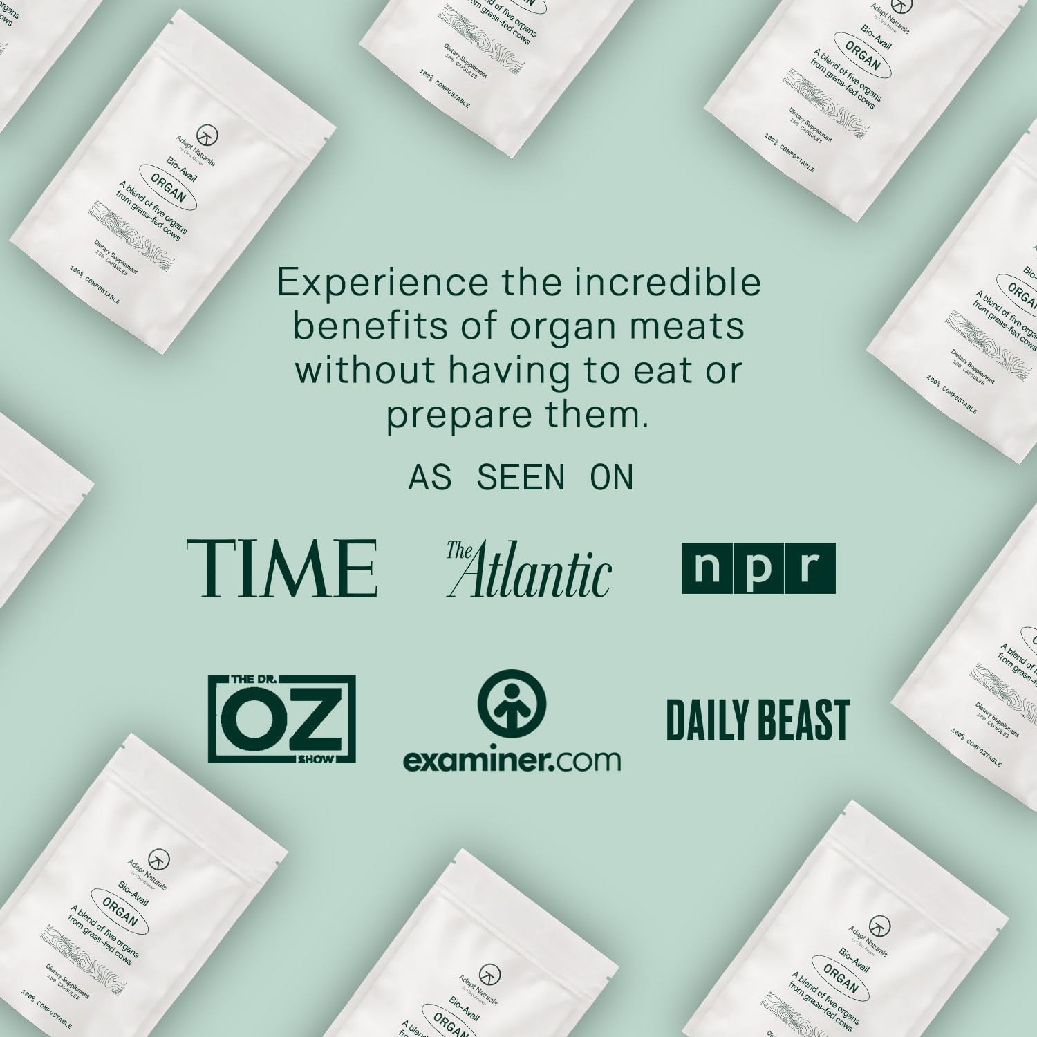 Adapt Naturals Organ Supplement, Bioavailable Grass Fed Beef Liver Capsules, Blend of Liver, Heart, Kidney, Pancreas & Spleen, Support Liver Cleanse Detox & Repair | Source of CoQ10-30 Days Supply ADAPT NATURALS BY CHRIS KRESSER uk supplements