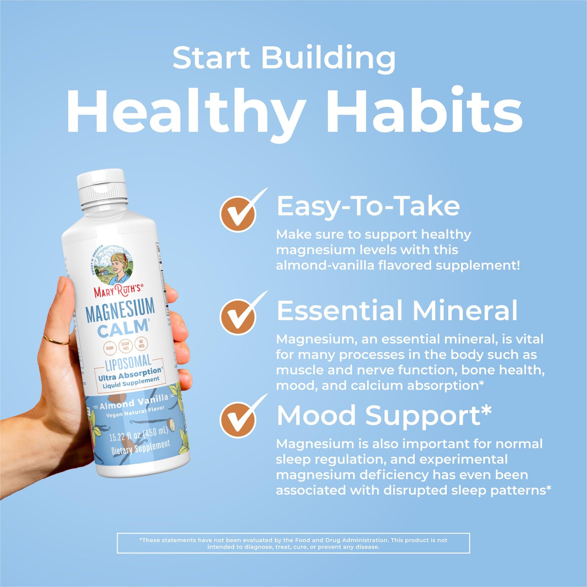 MaryRuth Organics Magnesium Liposomal| Magnesium Supplement | Magnesium Bisglycinate | Muscle & Bone Support | Mood Support Vitamin | Vegan | Non-GMO | Gluten Free | 15.22 Fl Oz | 30 Servings MARYRUTH'S uk supplements