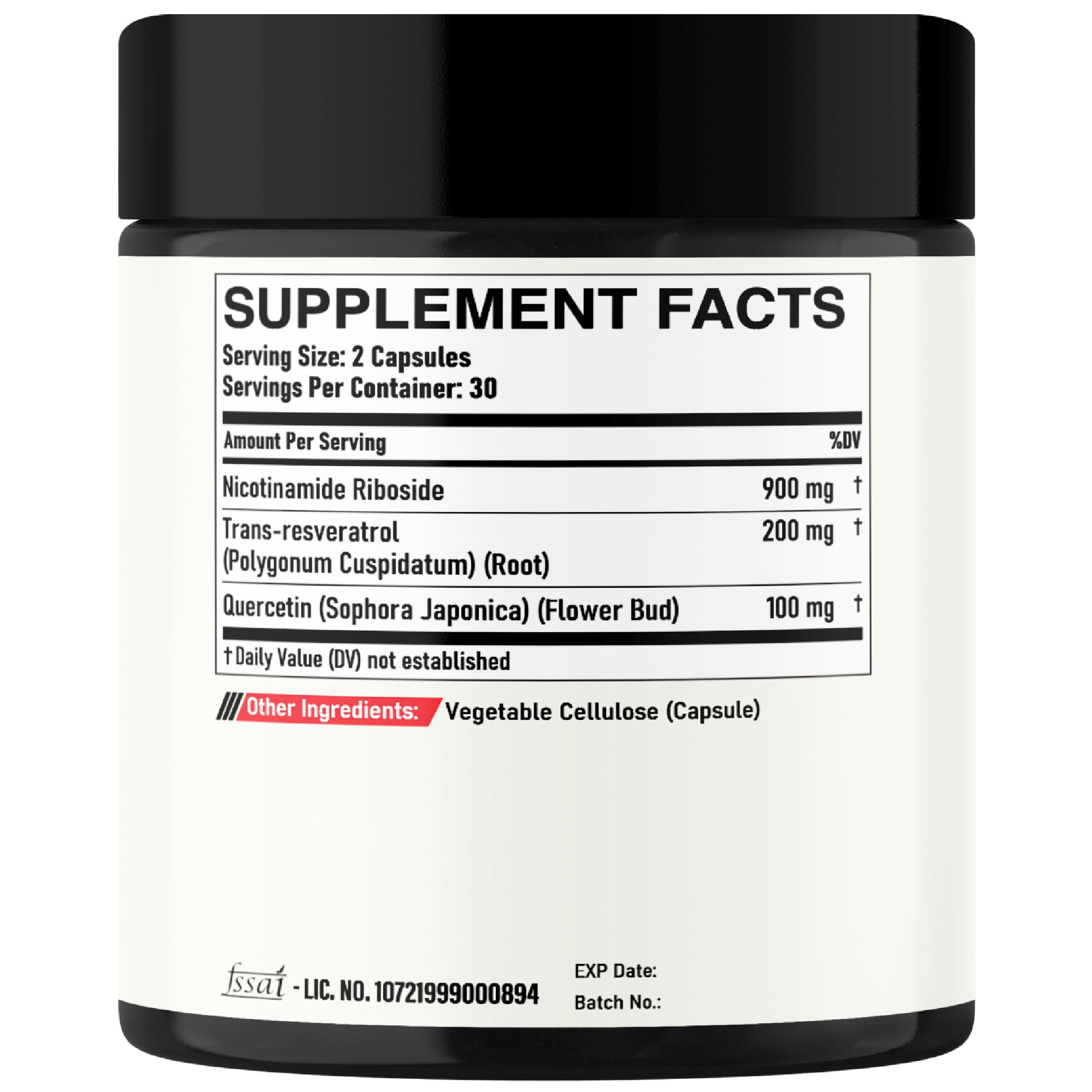 DEDICAD NAD Supplement with Nicotinamide Riboside, Trans-Resveratrol, Quercetin - Cellular Energy & Repair, Vitality, Healthy Aging - 60 Count DEDICAD uk supplements