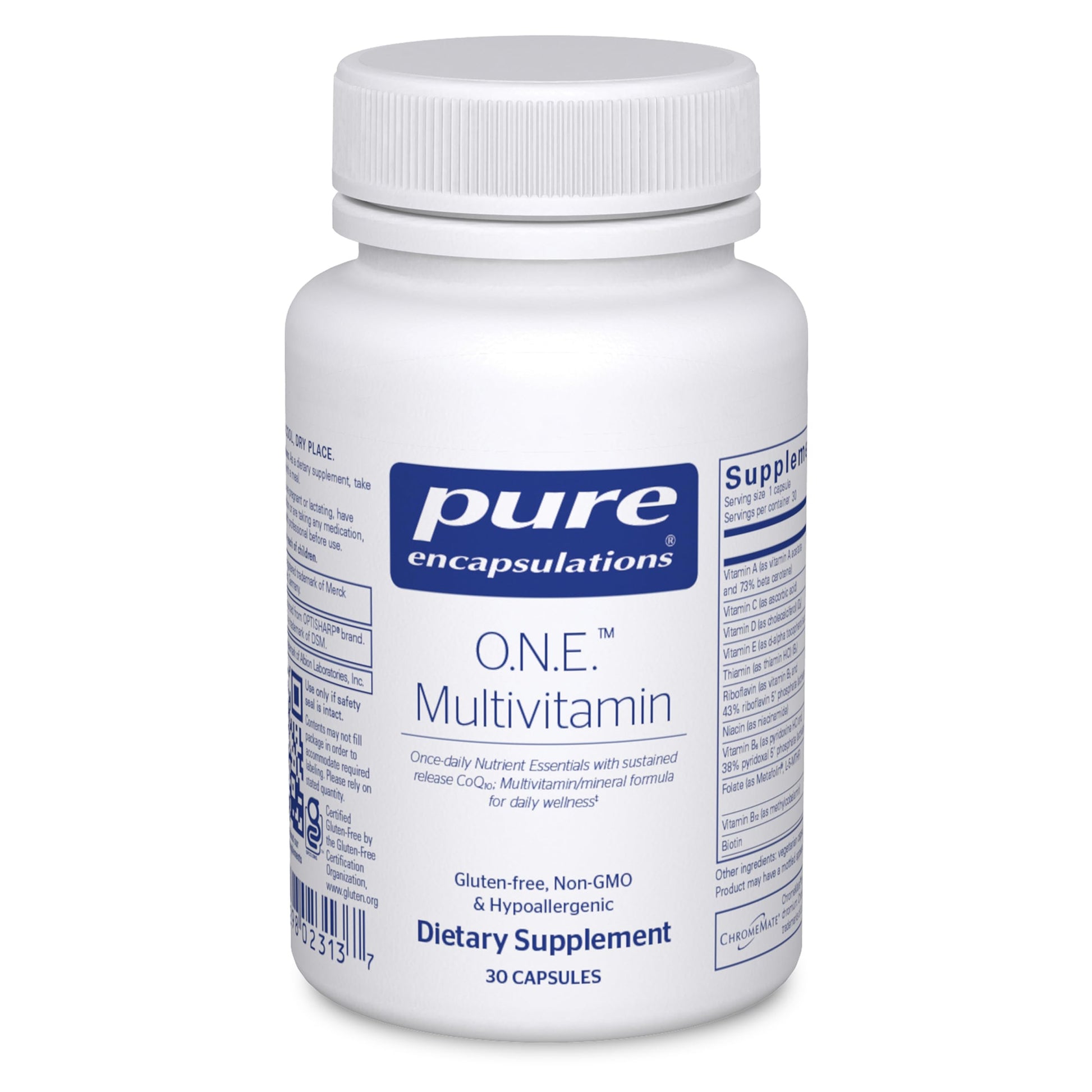 Pure Encapsulations O.N.E. Multivitamin - Once Daily Multivitamin with Antioxidant Complex Metafolin, CoQ10, and Lutein to Support Vision, Cognitive Function, and Cellular Health* - 30 Capsules Pure Encapsulations uk supplements