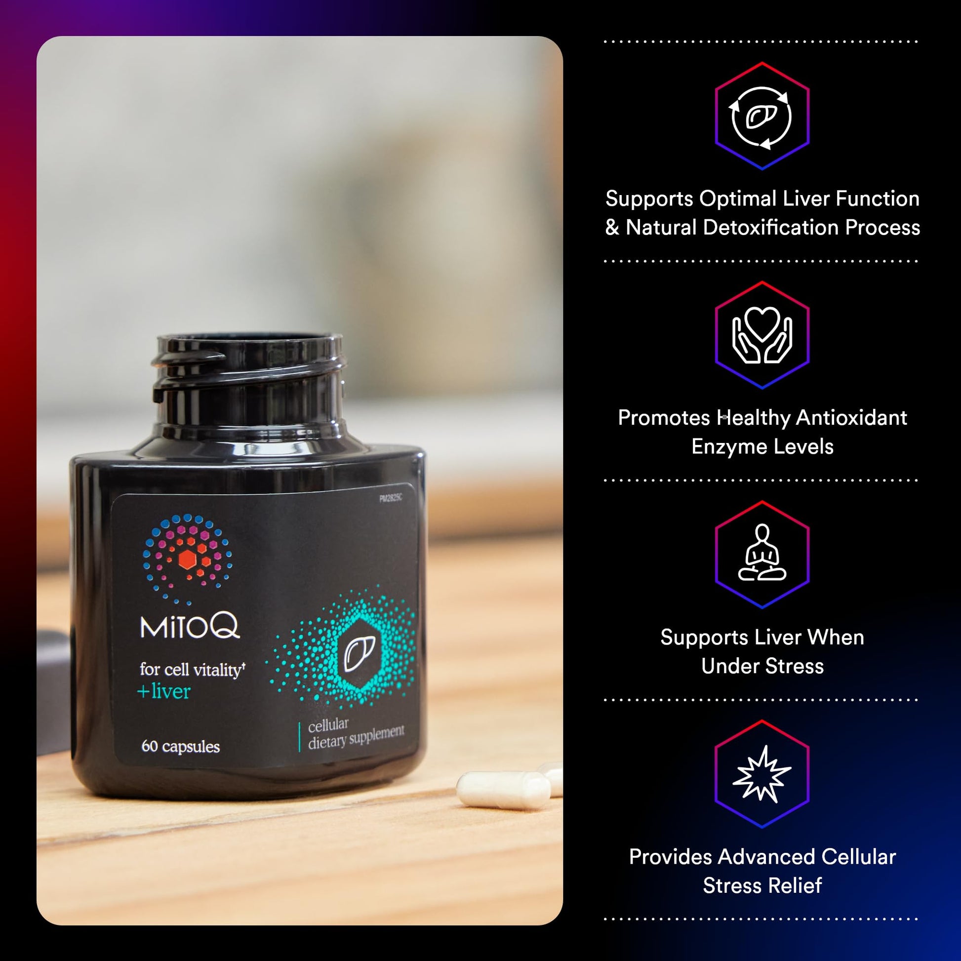 MitoQ +Liver – Advanced Liver Supplement with Highly Bioavailable Milk Thistle, Choline, Selenium Mitoquinol – Supports Metabolism, Body’s Natural Detoxification & Liver Health – 60 Capsules MitoQ uk supplements