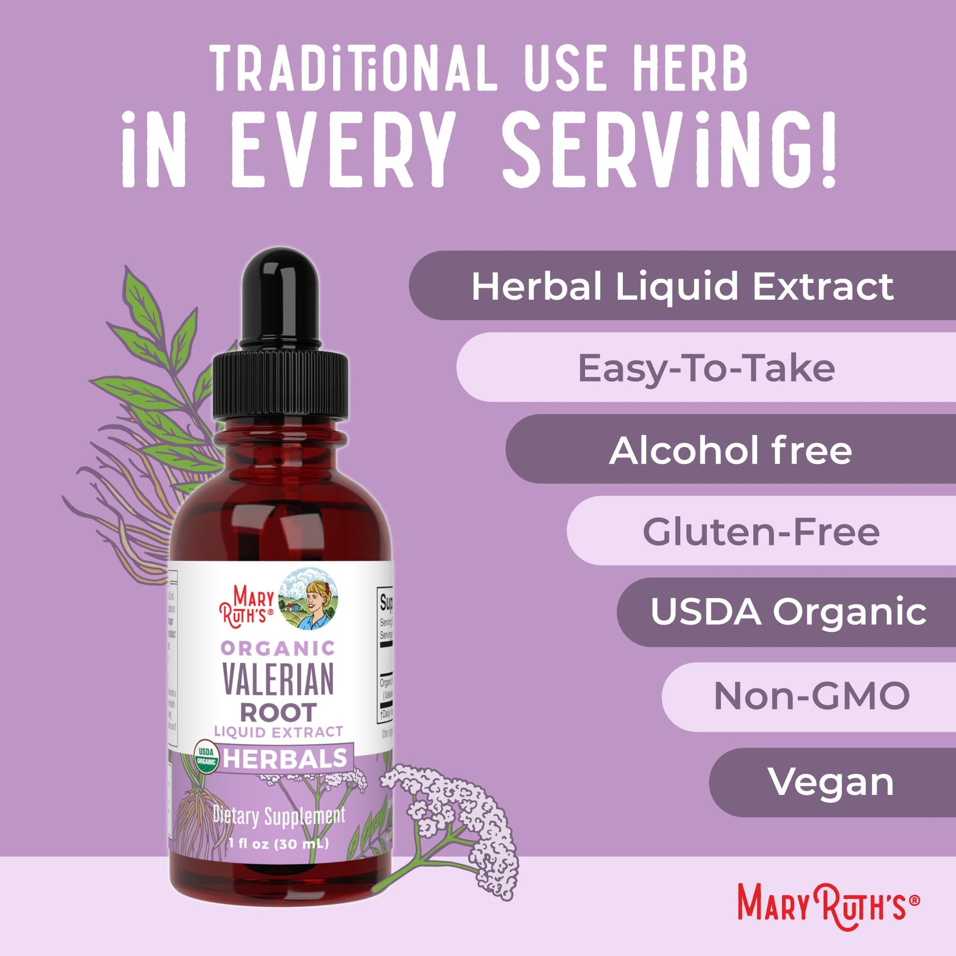 MaryRuth Organics Valerian Root Liquid Drops | 2 Month Supply | Sugar Free | USDA Organic Valerian Root Drops | Support Sleep | Calm and Stress Relief | Vegan | Non-GMO | Gluten Free | 60 Servings MARYRUTH'S uk supplements