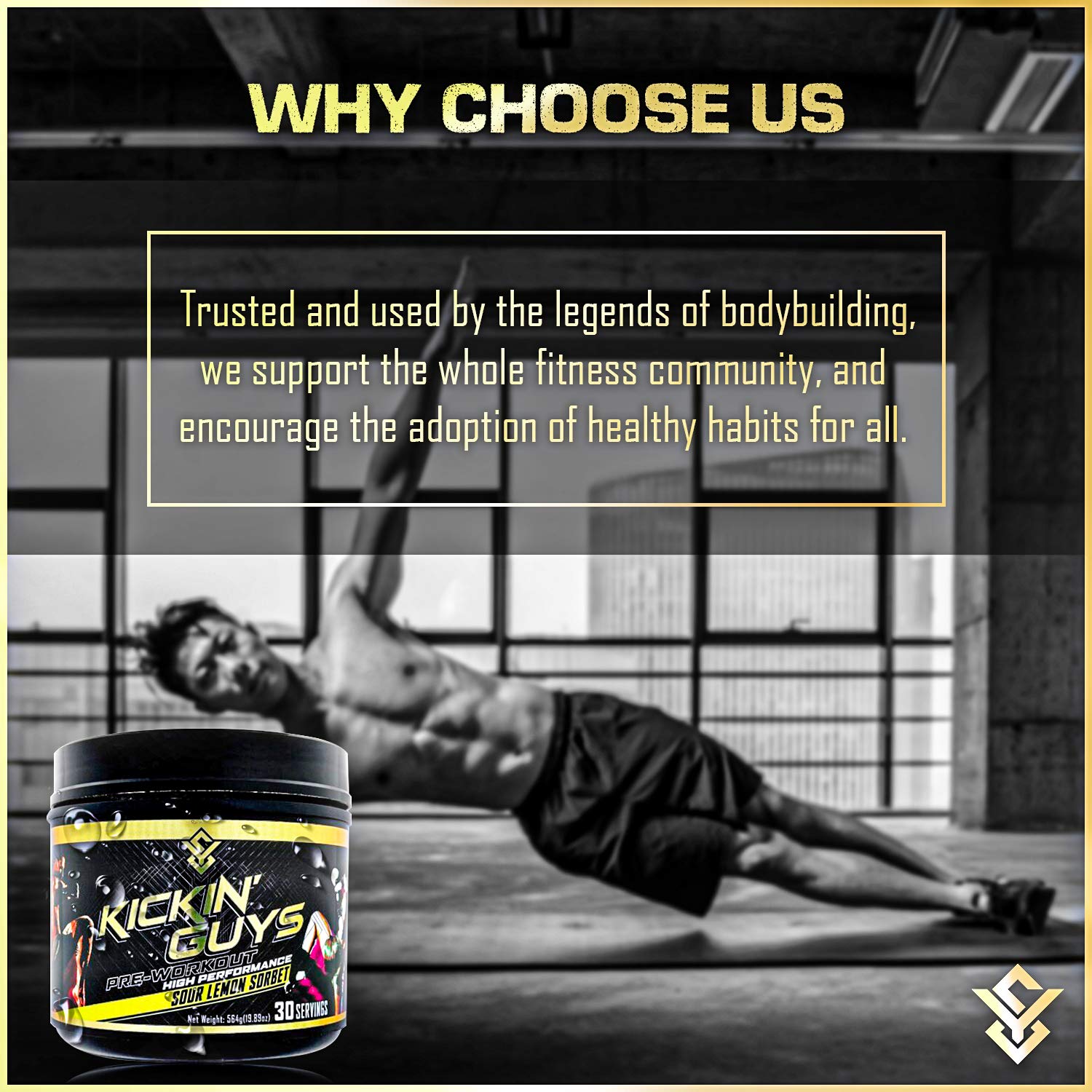 Kickin' Guys Pre Workout Powder Sports Nutrition Supplement - Explode Energy & Performance Yulian Svitolin LLC uk supplements