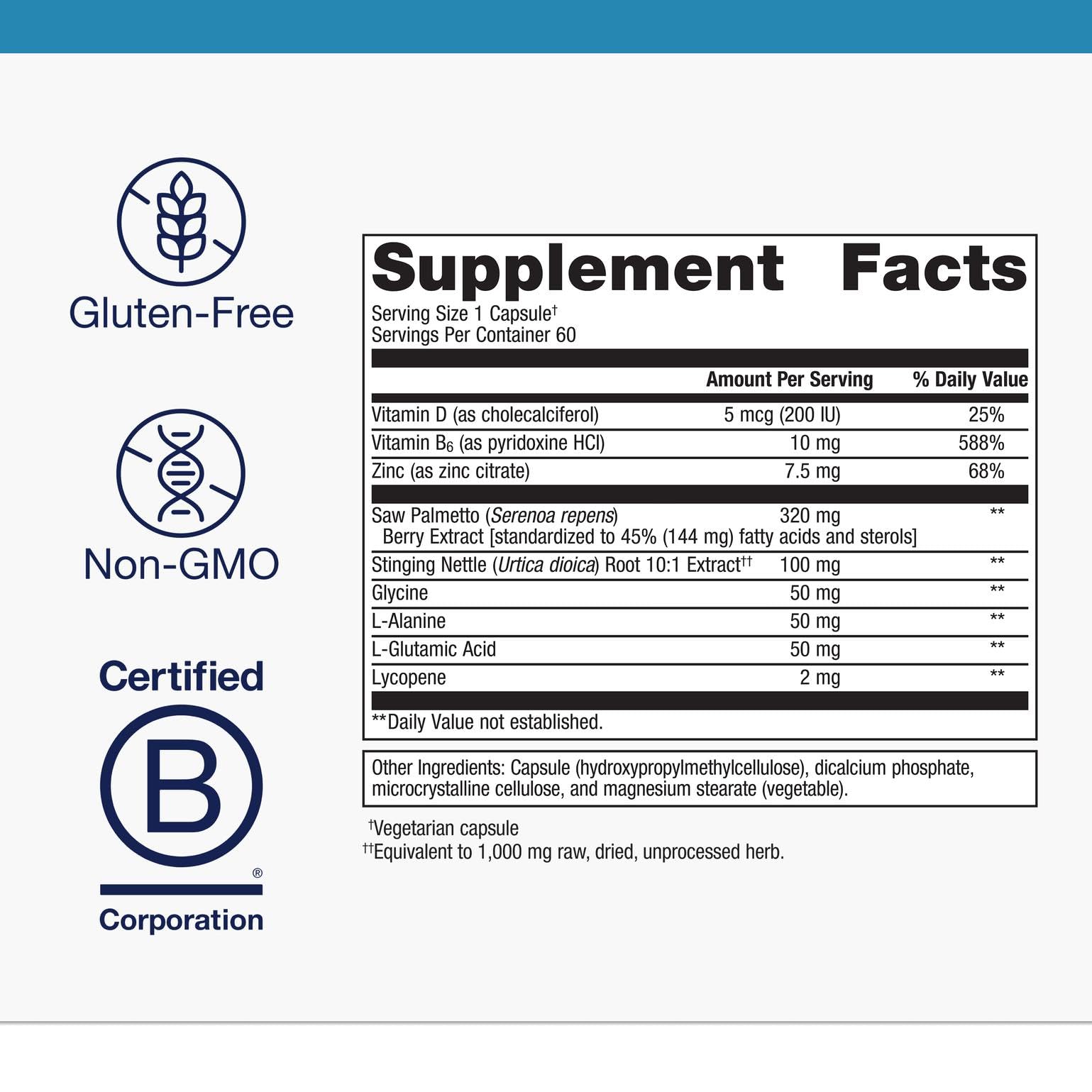 Metagenics Concentrated Ultra Prostagen - Prostate & Urinary Health with Saw Palmetto, Stinging Nettle, Lycopene & Zinc - Supports Hormonal Balance & Immune Health* - Non-GMO- 60 Capsules Metagenics uk supplements