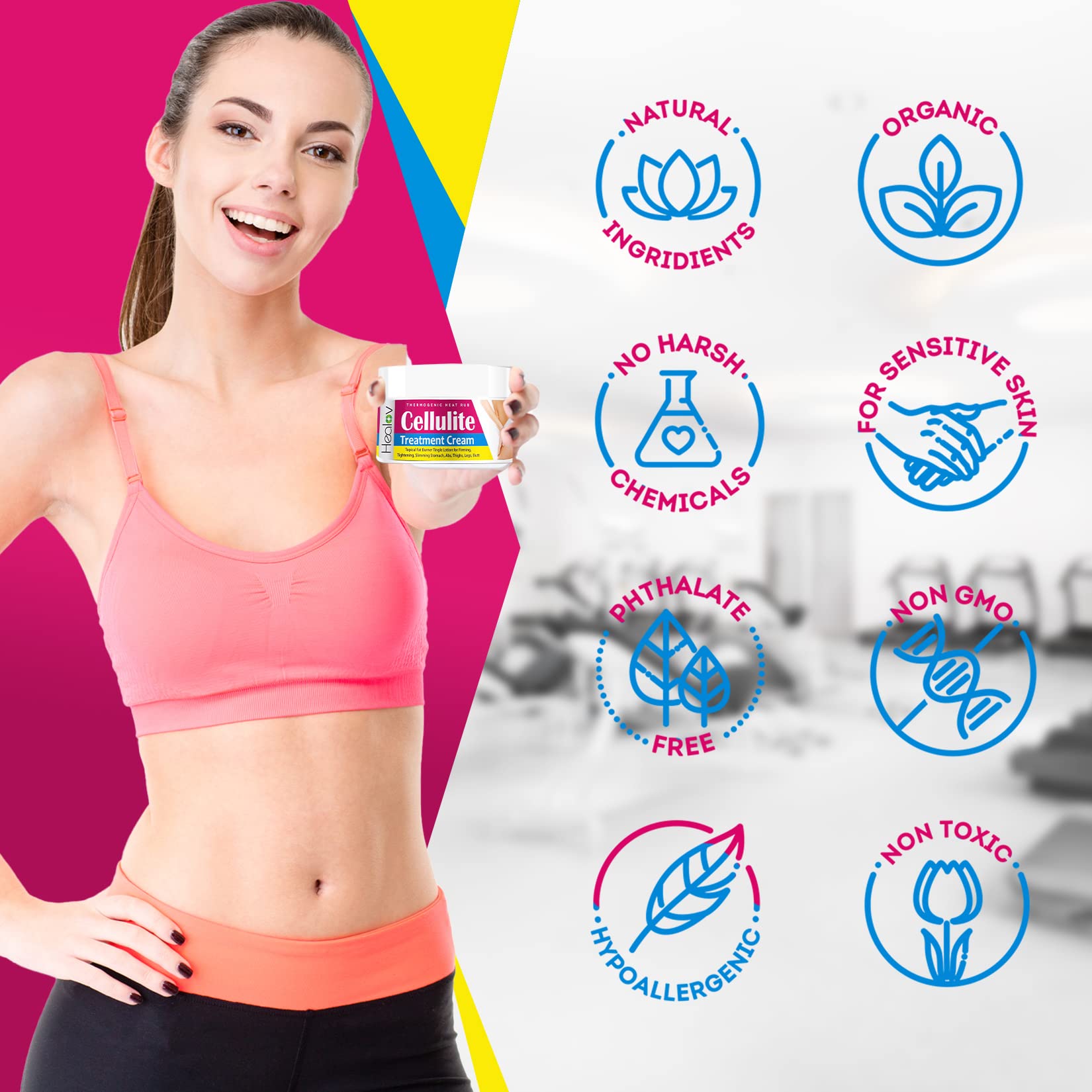 Slimming Hot Cream Fat Burner for Tummy - Skin Tightening Cream for Stomach Fat & Cellulite Healov uk supplements