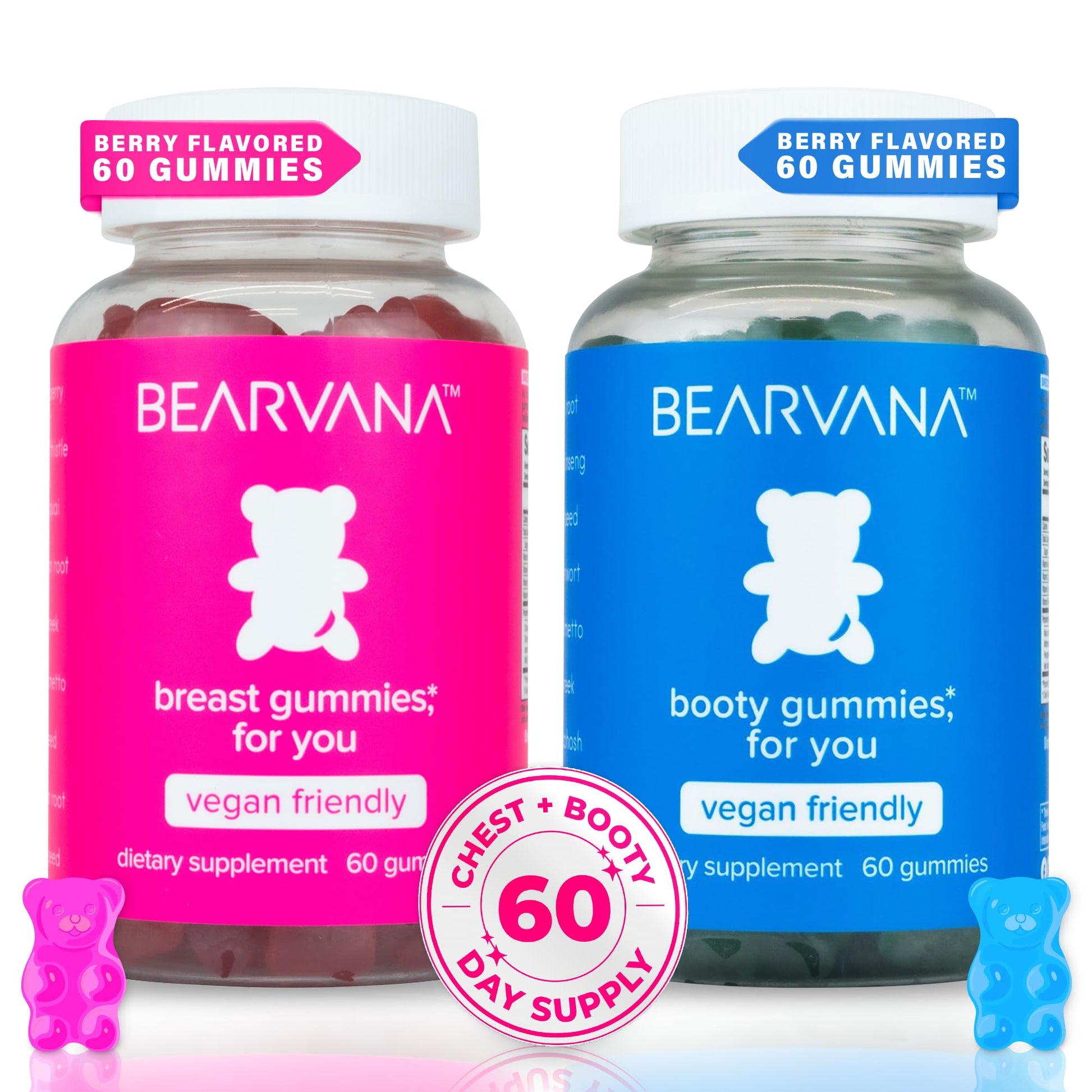 BEARVANA Gummies Combo Pack - Chest and Bum Gummies - Workout Aid - Women’s BEARVANA uk supplements