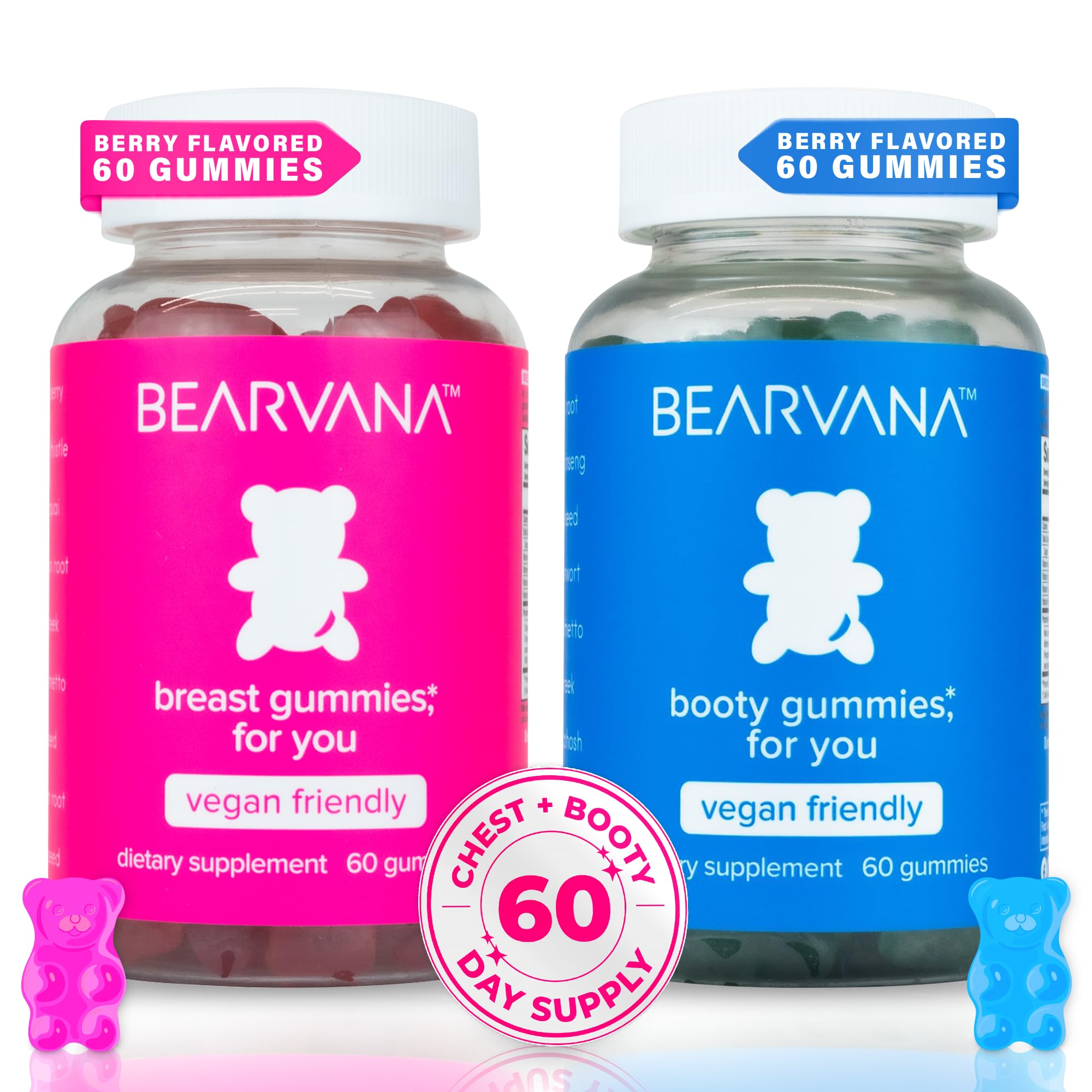 BEARVANA Gummies Combo Pack - Chest and Bum Gummies - Workout Aid - Women’s BEARVANA uk supplements