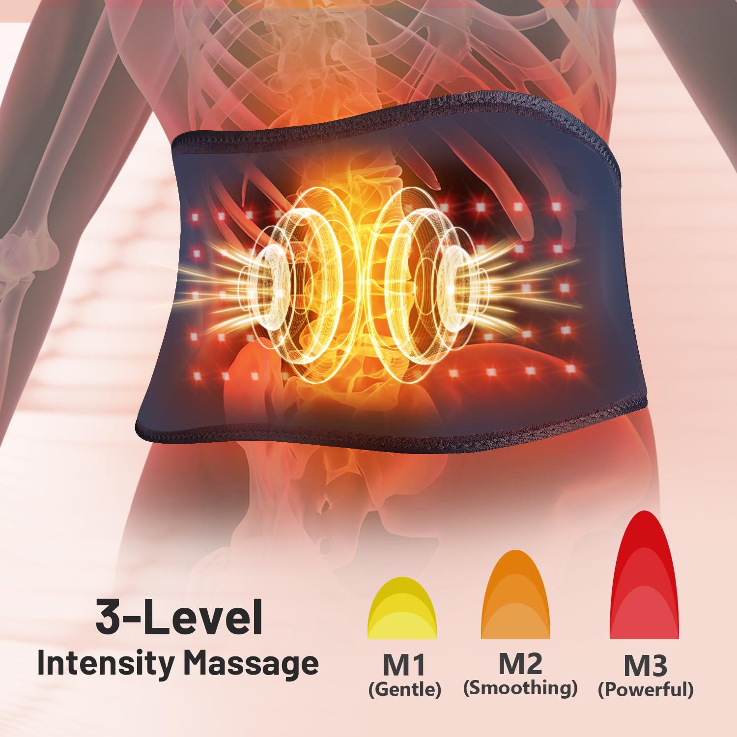 ROMISA Red Light Therapy Belt - Infrared Light Therapy Vibration Rechargeable 660nm&850nm ROMISA uk supplements