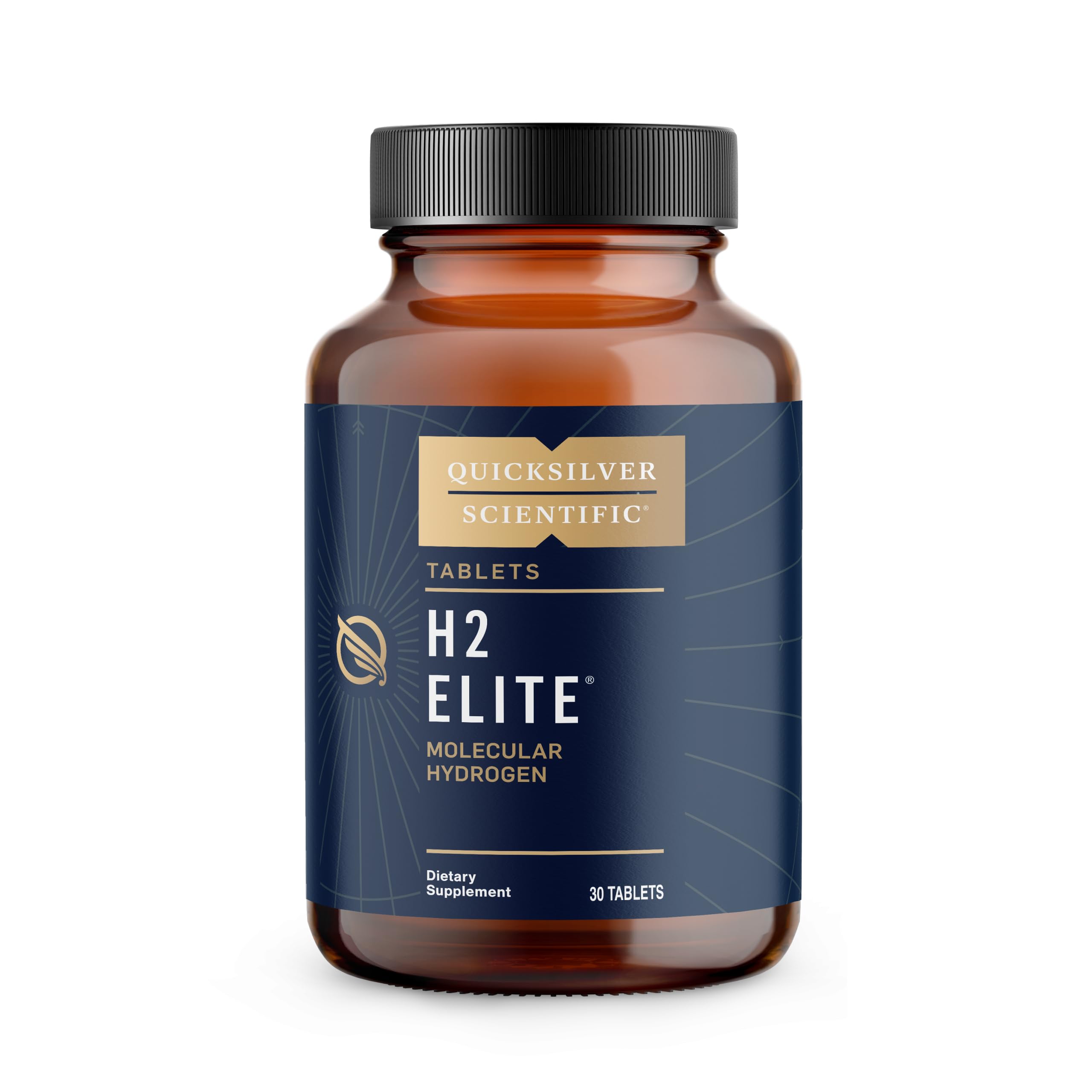 Quicksilver Scientific H2 Elite - Molecular Hydrogen for Energy + Metabolism Support, Water Tablets Perfect for Open Containers - Magnesium Malate Drink Additive (30 Molecular Hydrogen Tablets) Quicksilver Scientific uk supplements