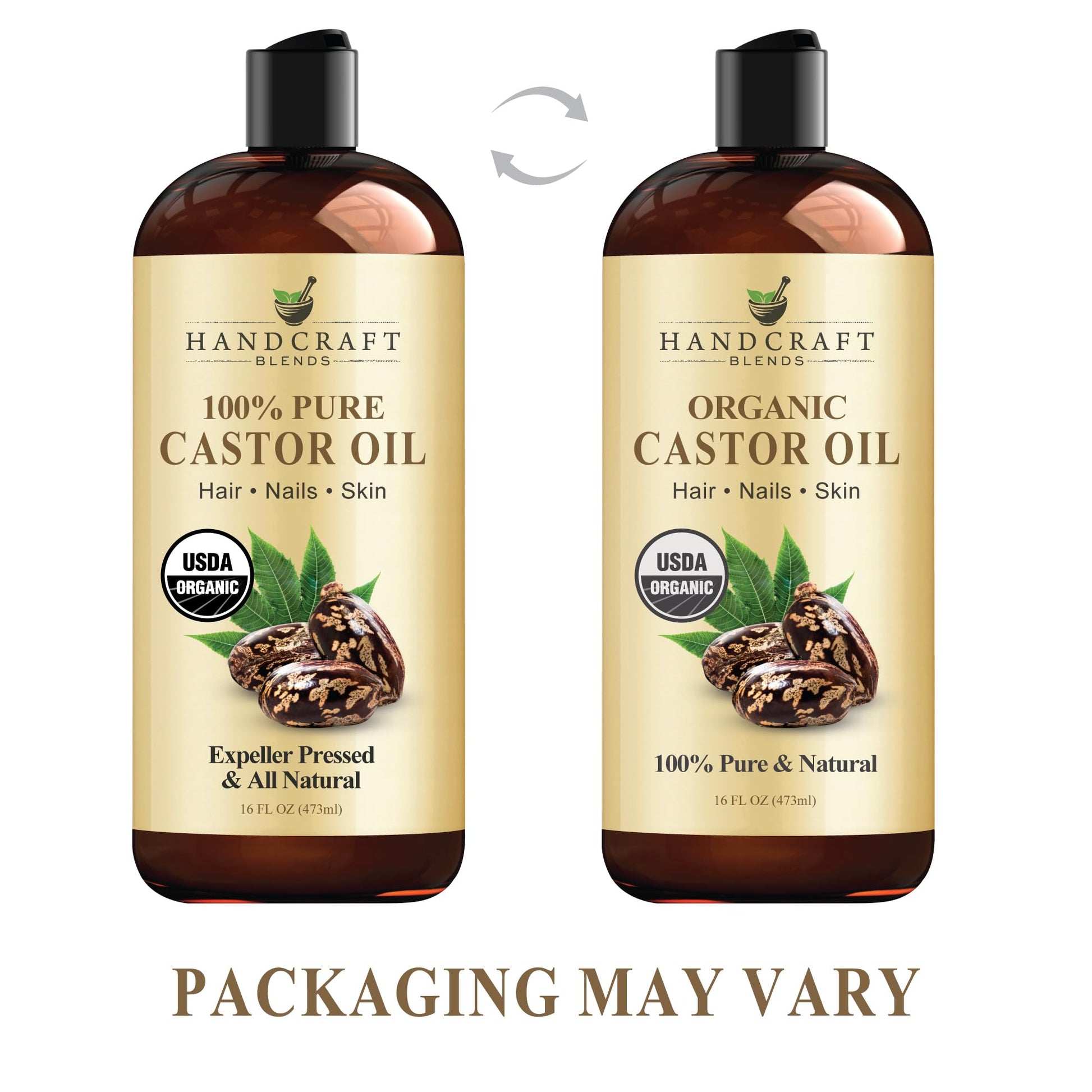 Handcraft Blends Organic Castor Oil for Hair Growth, Eyelashes and Eyebrows - 100% Pure Handcraft Blends uk supplements