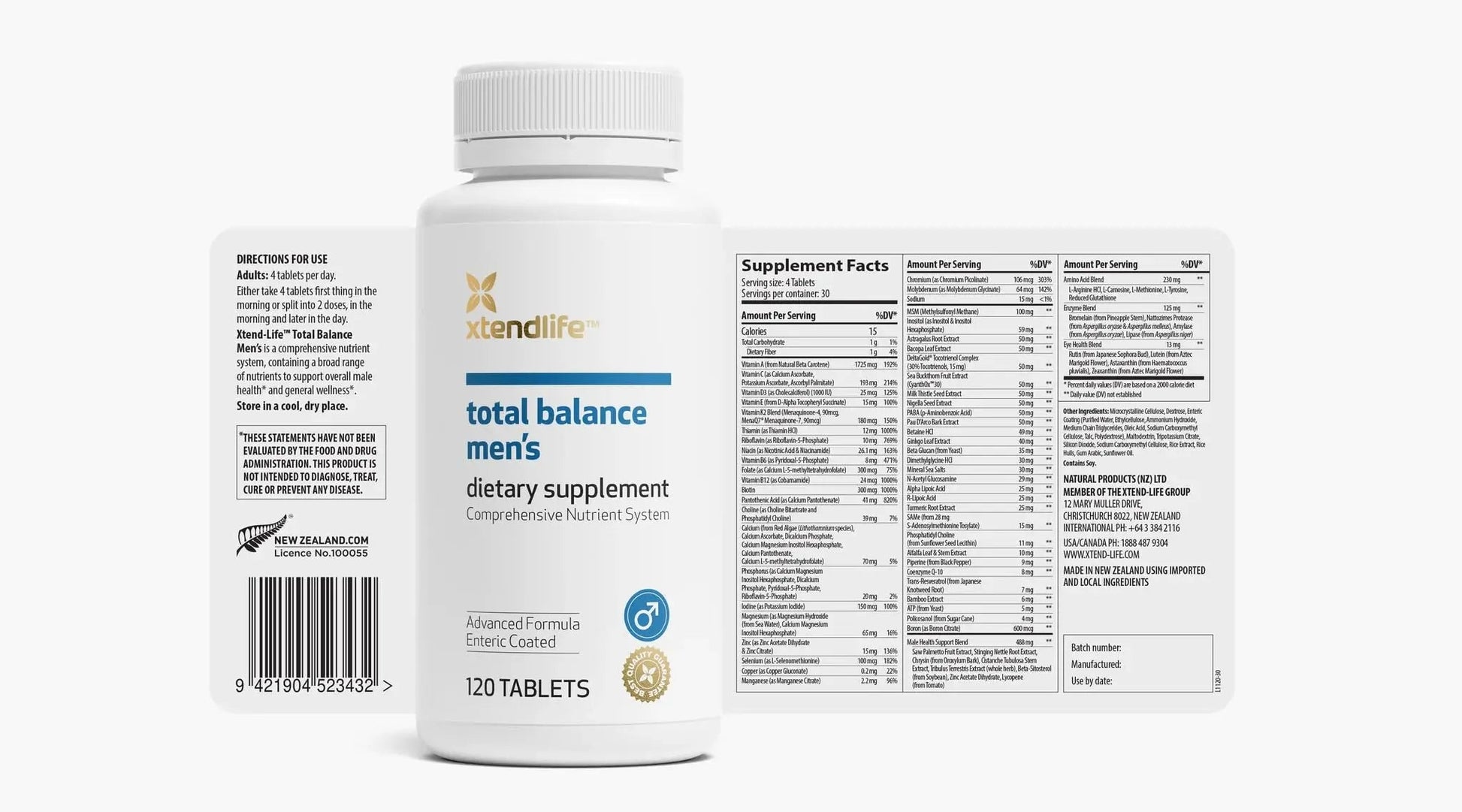 Xtendlife Total Balance Men’s Multivitamin for Immune, Heart, Digestive & Cellular Health - Daily Support Xtendlife uk supplements