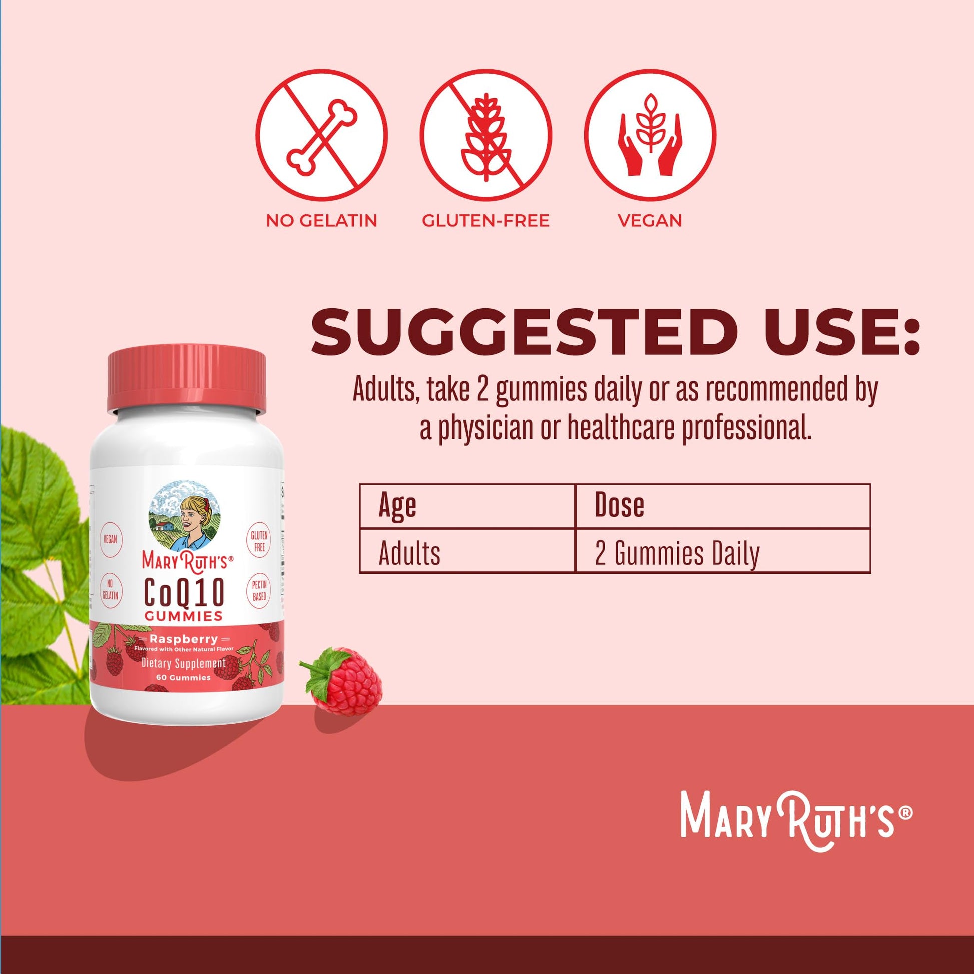 MaryRuth Organics CoQ10 Gummies | Coenzyme Q10 | Gummy Supplements for Heart Health & Cellular Health | Antioxidant | CoQ10 120 mg | Vegan | Non-GMO | Gluten Free | 60 Count | 1 Month Supply MARYRUTH'S uk supplements