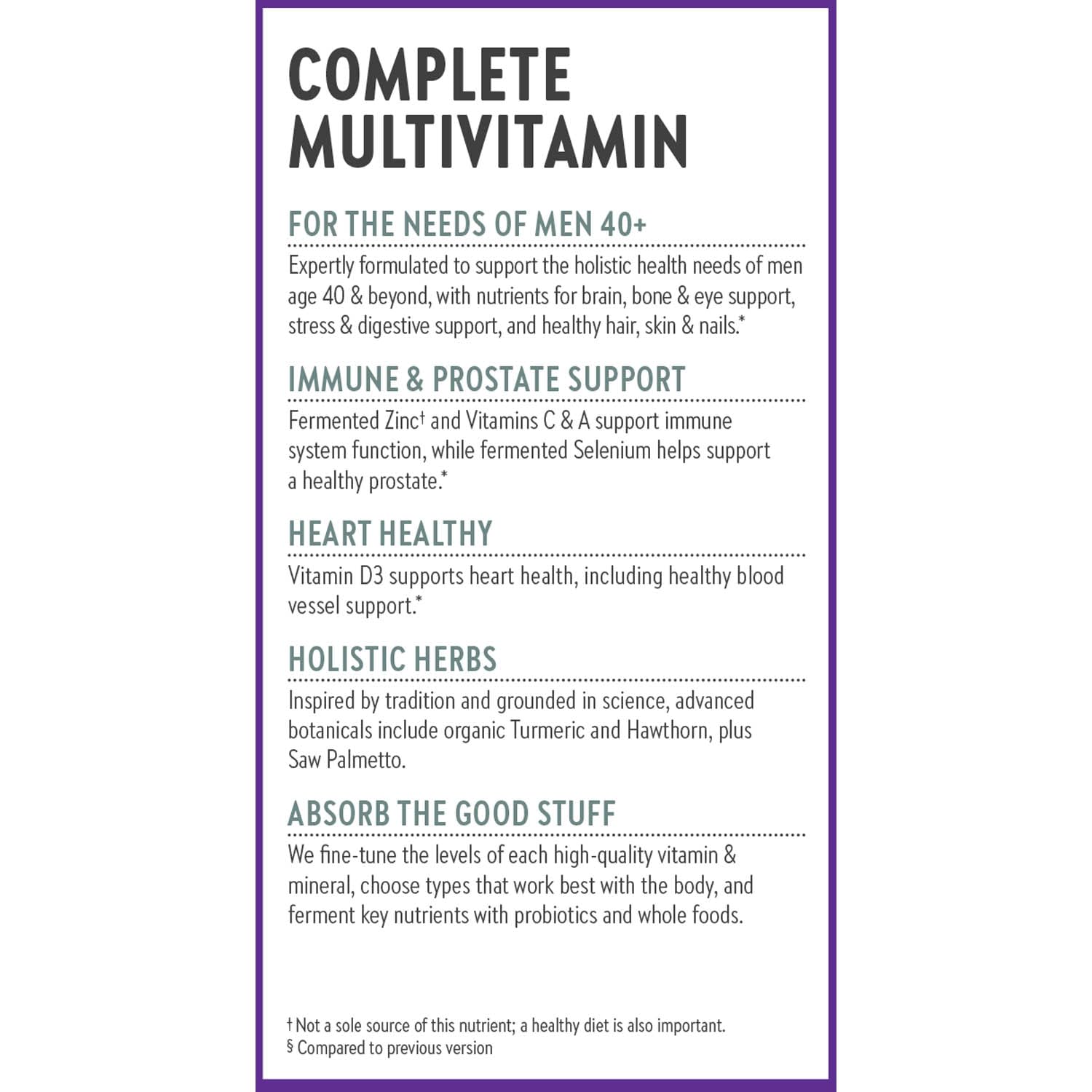 New Chapter Men’s Multivitamin 40+, Extra B6 & B12, D3, Vitamin C & Zinc, Immune, Heart, Cellular Energy, and Brain Health New Chapter uk supplements