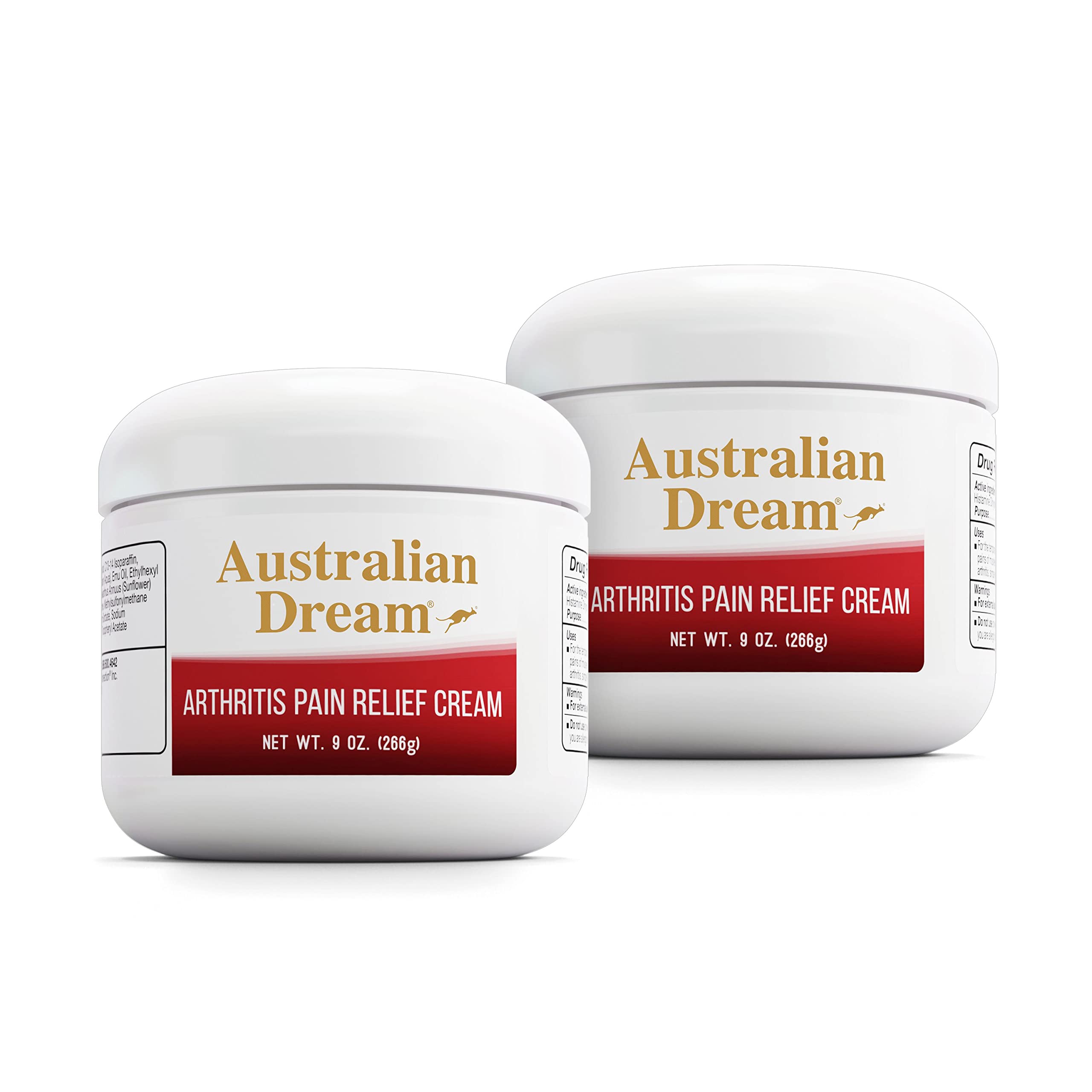 Australian Dream Arthritis Pain Relief Cream - Soothing & Non-Greasy - Powerful Topical Arthritis Pain Relief - Good for Muscle Aches or Joints - 9 oz Jars (2 Pack) Australian Dream uk supplements