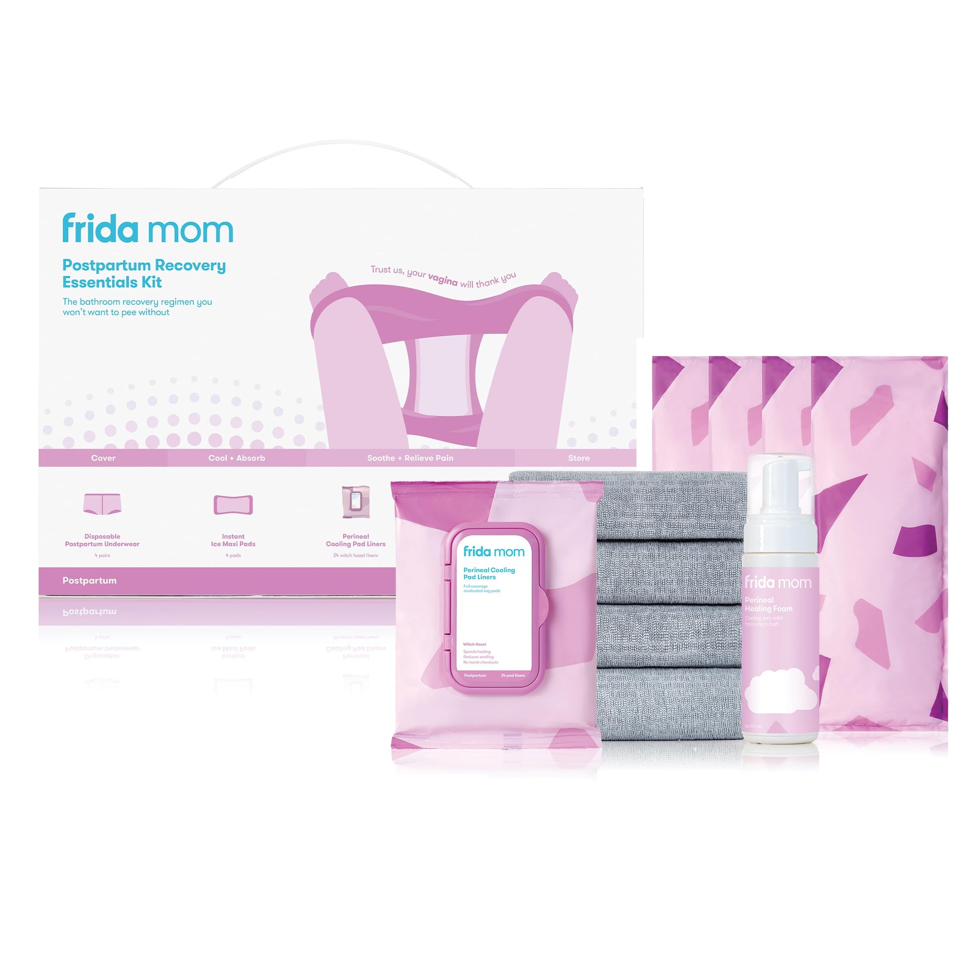 Frida Mom Postpartum Recovery Essentials Kit, New Mom Gifts, Cooling Pad Liners, Ice Maxi Pads Frida Mom uk supplements