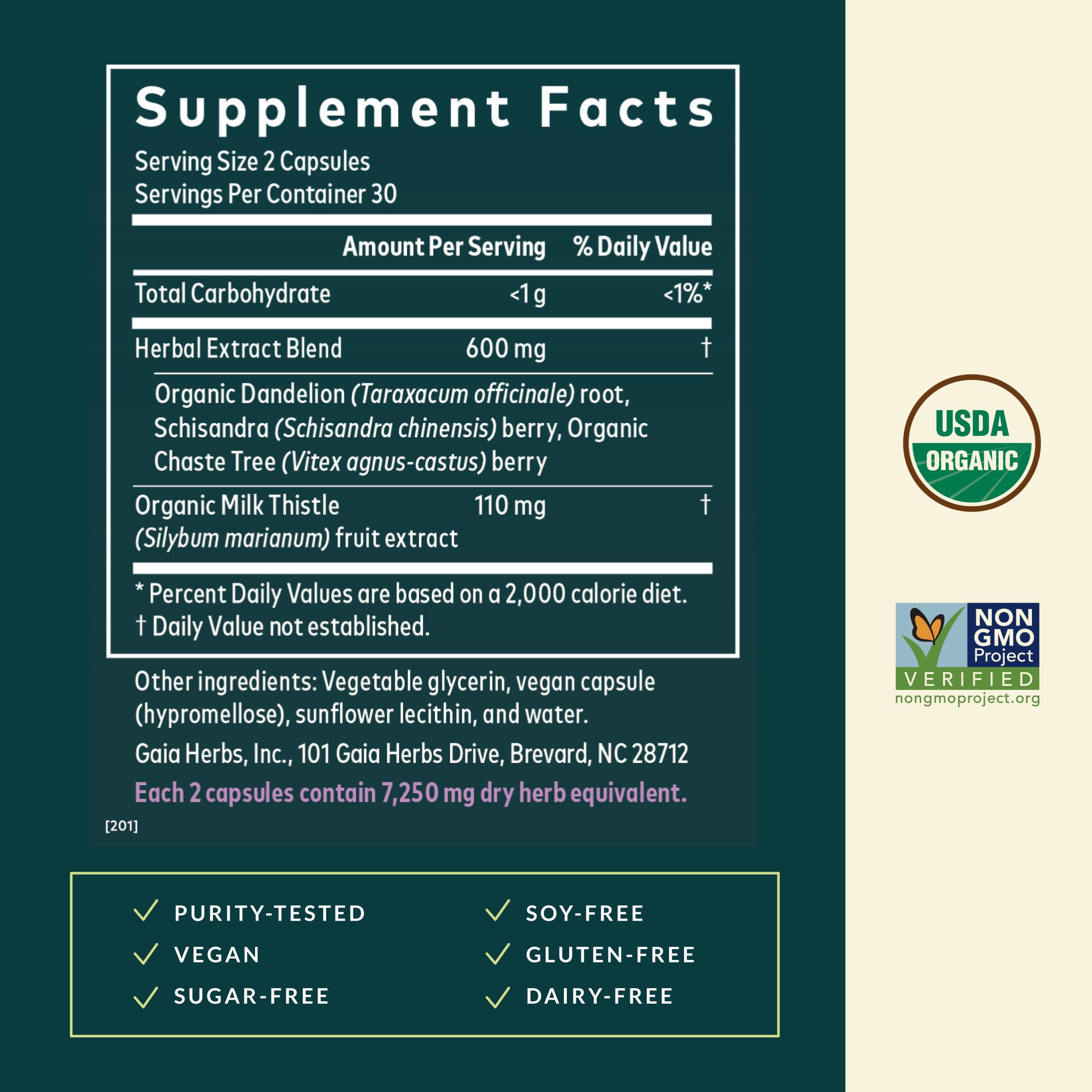 Gaia Herbs Period Cycle Support - Supports Hormone Balance & PMS Relief* - Herbal Supplement with Vitex Berry & Schisandra - Free from Gluten, Dairy & Soy - 60 Vegan Capsules (60 Servings) Gaia Herbs uk supplements