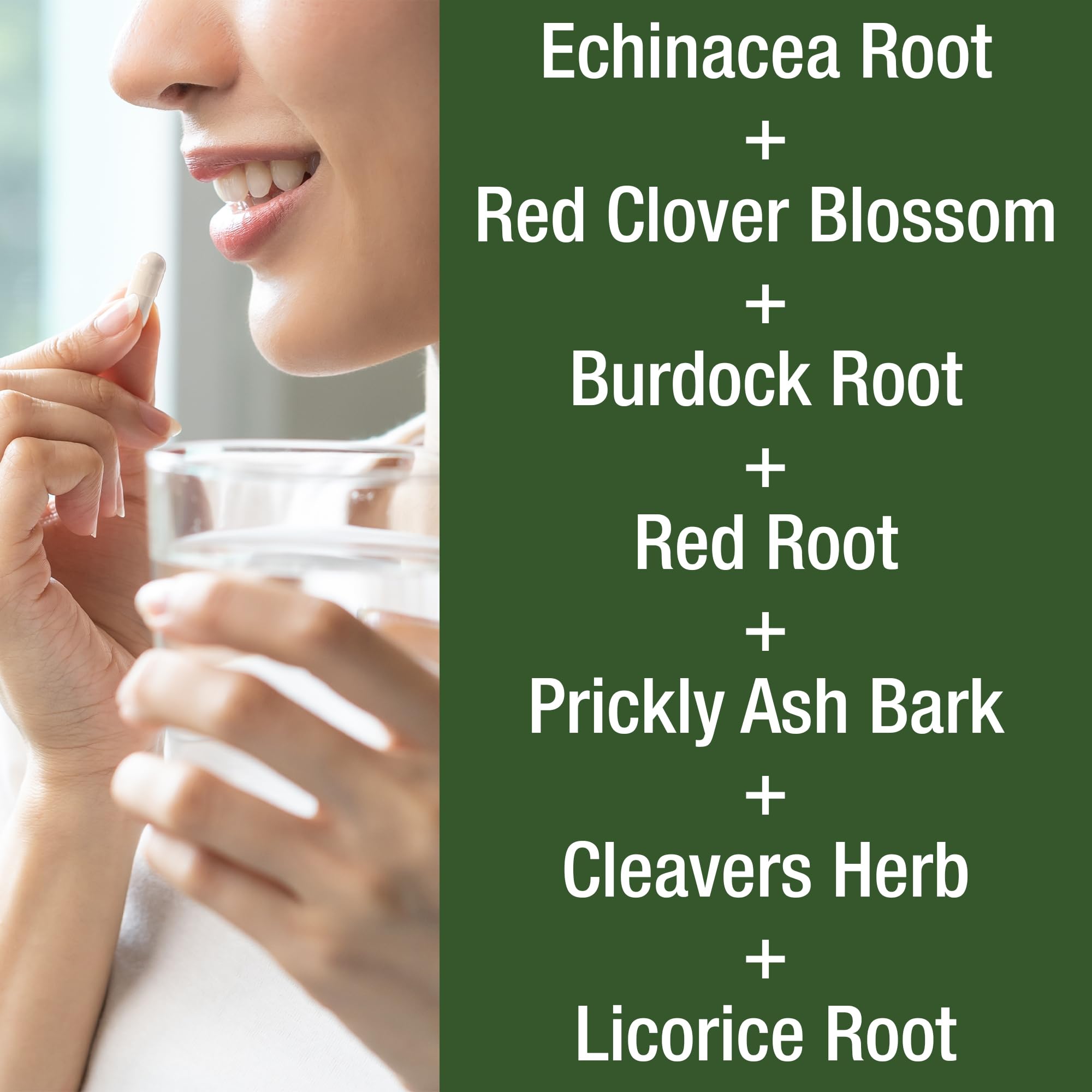 Lymphatic Drainage Supplement. 7-in-1 Lymph System Support Capsules to Detox & Cleanse. with Vegan Ingredients Echinacea Root, Red Clover Blossom, Burdock Root, Red Root, Licorice Root for Women, Men Peak Performance uk supplements