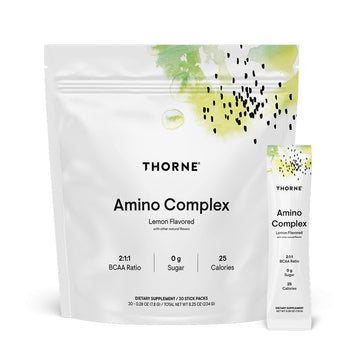THORNE - Amino Complex - Clinically-Validated EAA and BCAA Powder for Pre or Post-Workout - Promotes Lean Muscle Mass & Exercise Recovery* - NSF Certified for Sport - 30 Servings - 8.25 Oz - Lemon THORNE uk supplements
