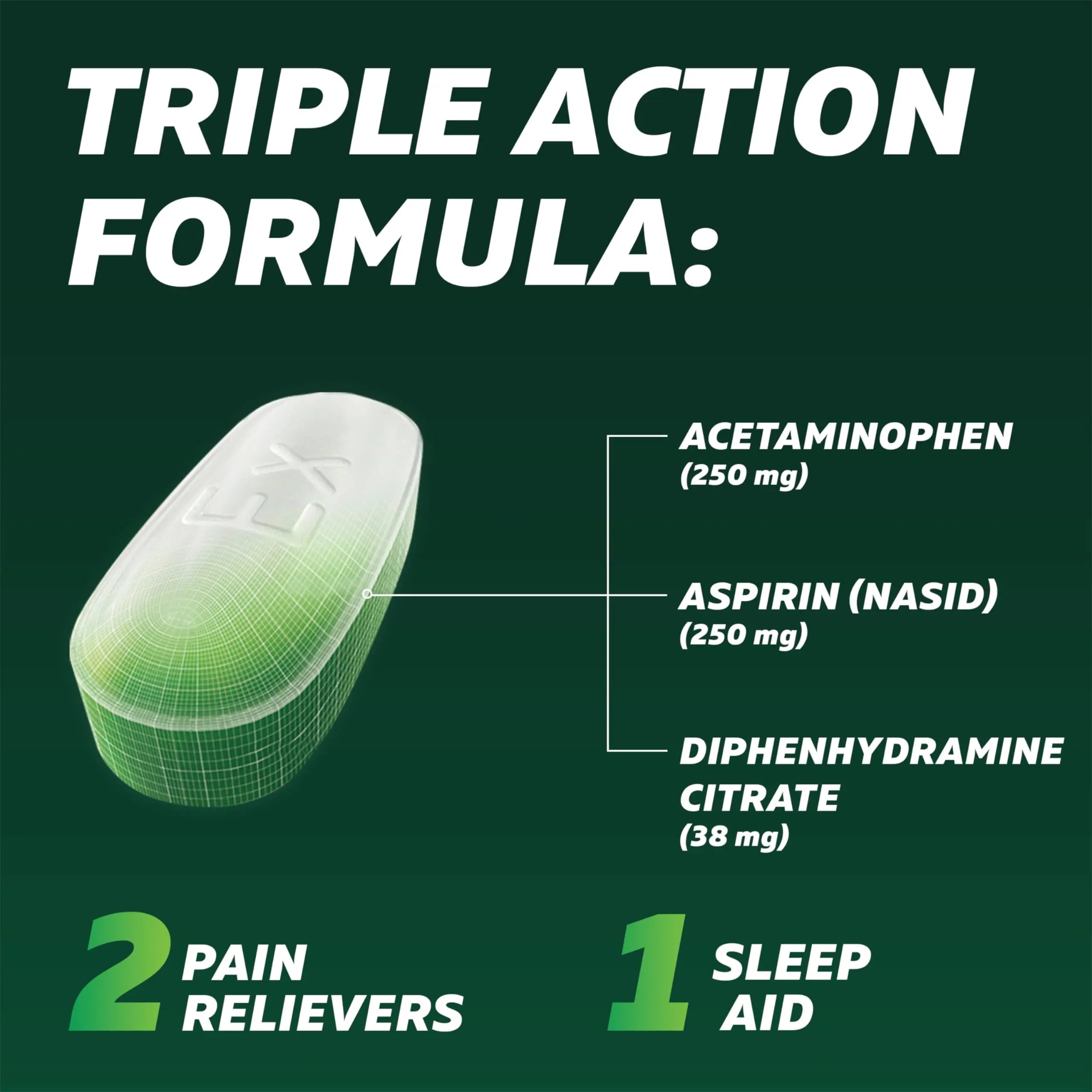 Excedrin PM for Headache Relief, Acetaminophen 250mg, Aspirin 250mg, Diphenhydramine Citrate 38mg, Pain Reliever, Nighttime Sleep-Aid, 24 Count Excedrin uk supplements