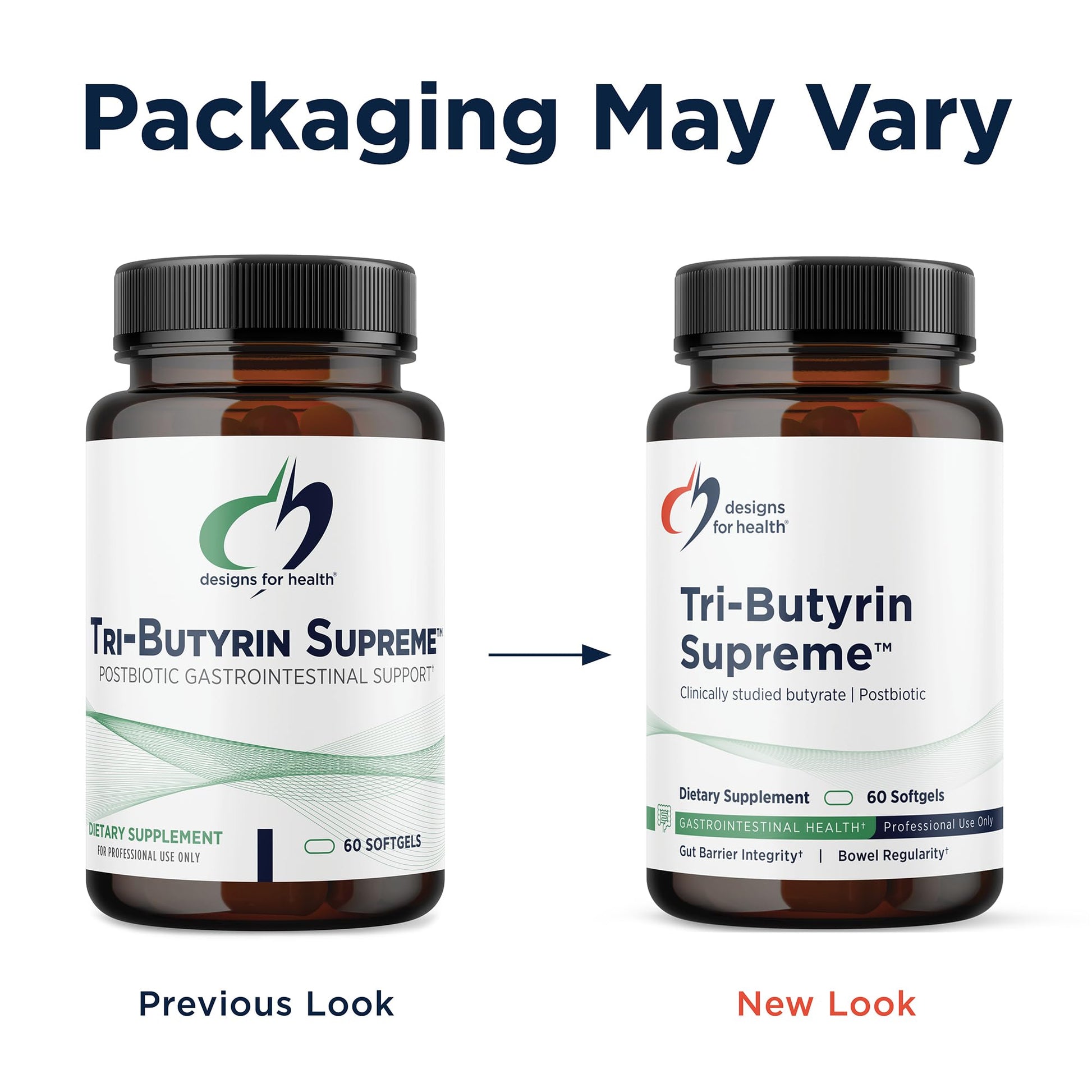 Designs for Health Tri-Butyrin Supreme - 3-in-1 Butyric Acid (Butyrate) Postbiotics for Gut Health & Gut Permeability Support - Tributyrin Supplement with Odor-Minimizing Innovation (60 Softgels) Designs for Health uk supplements